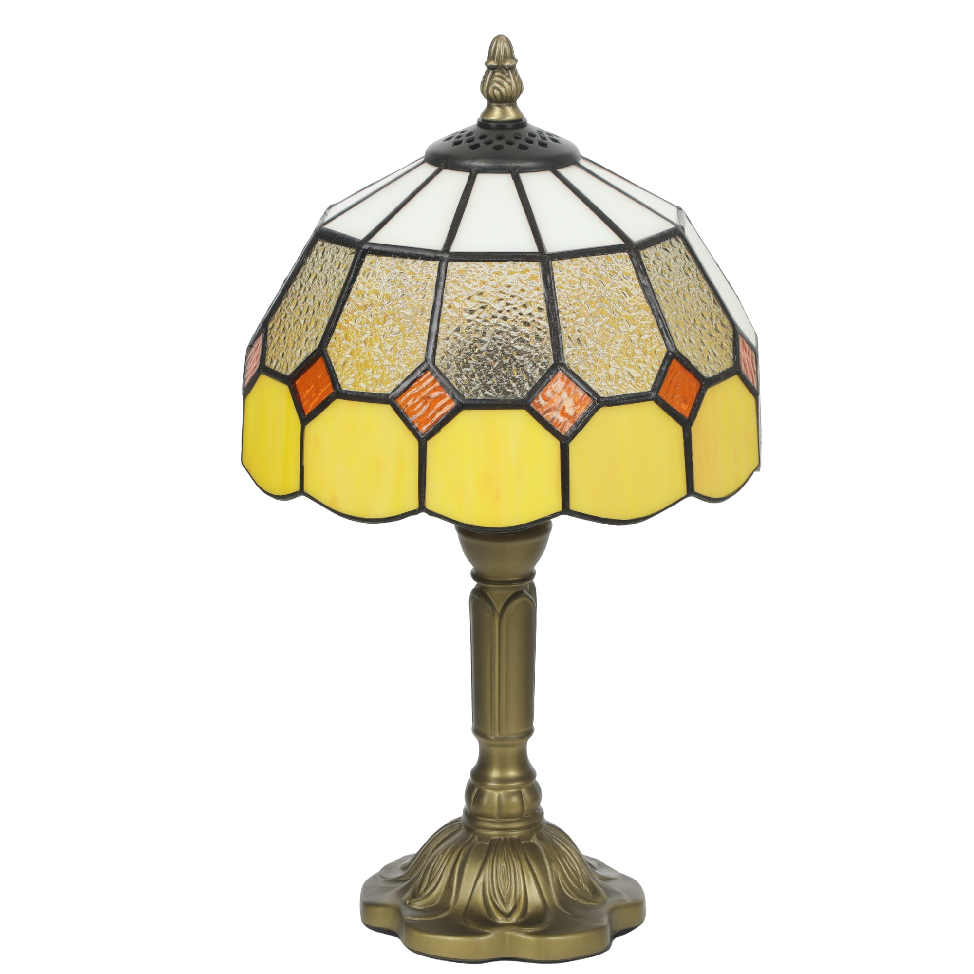 VERGLO Metal Glass Table Lamp - Orange