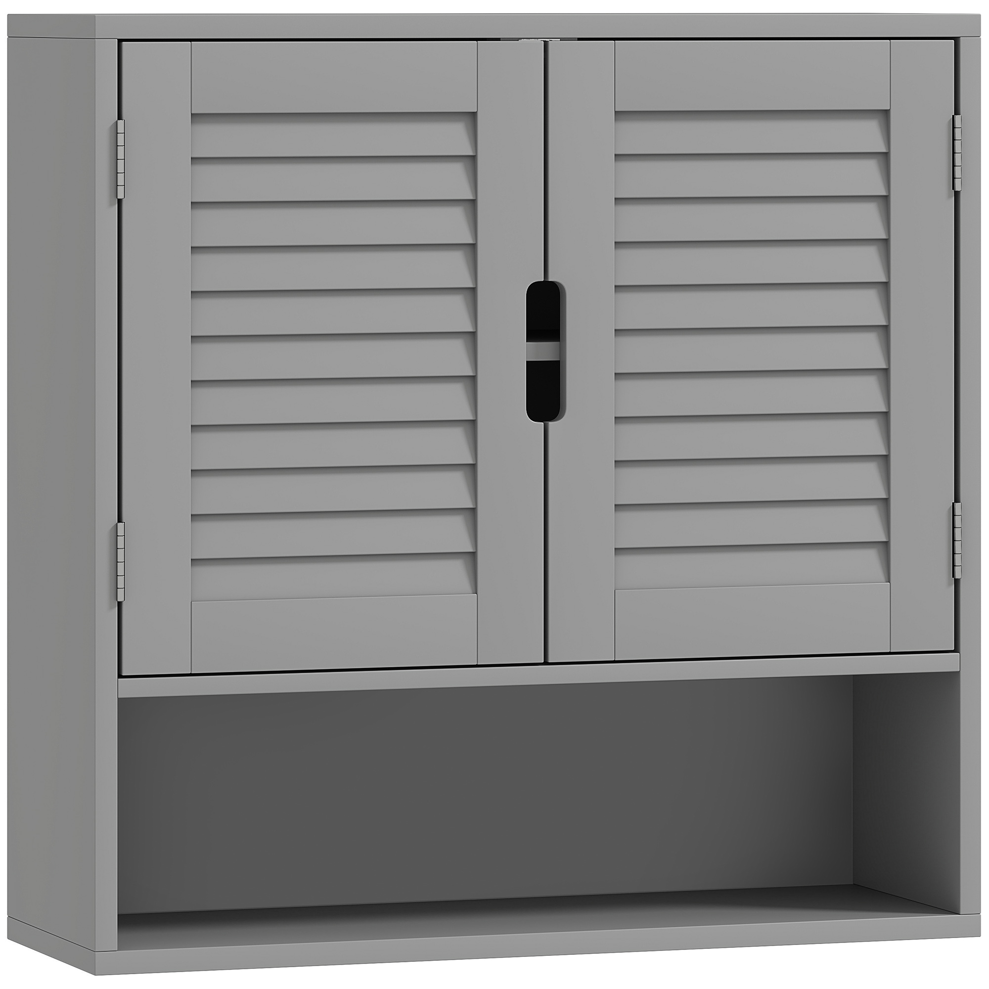 LUXAUX Wooden Wall Mounted Bathroom Cabinet - Grey