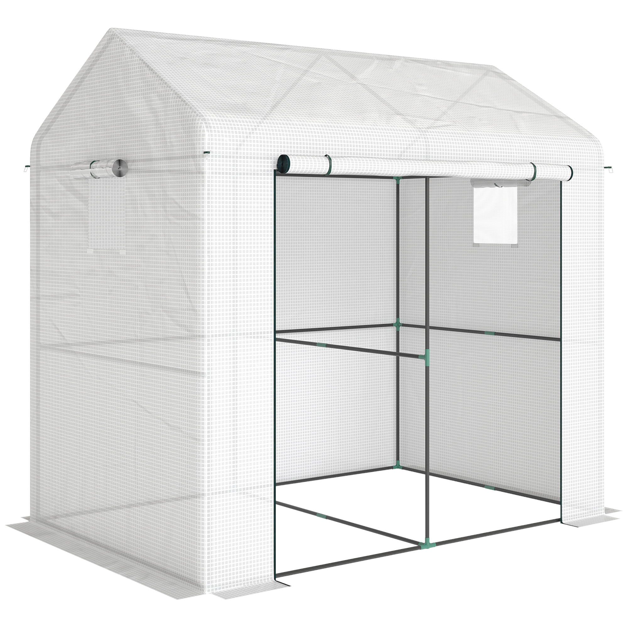 CAREOS PE Walk-In Greenhouse - White