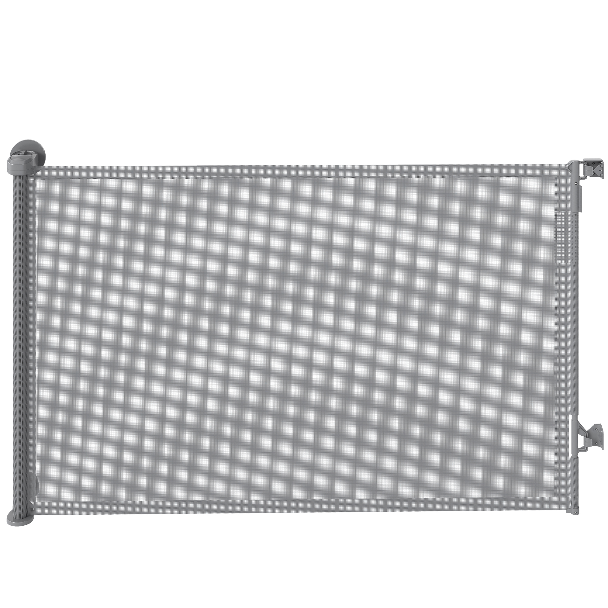 Faicour Grey Aluminium Retractable Dog Gate - 9cm