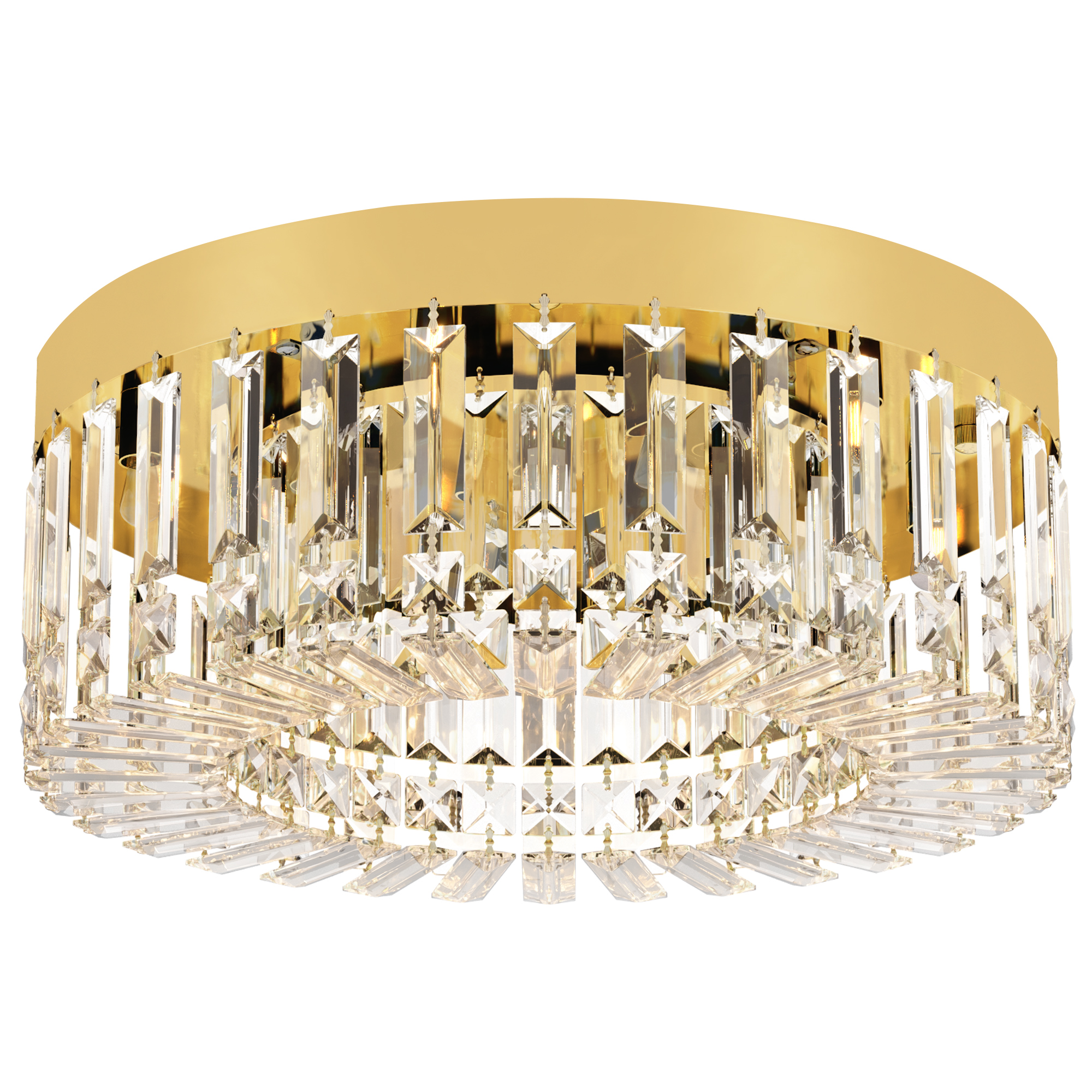 Quaglen Gold Tone Glass Crystal Ceiling Light - 40cm