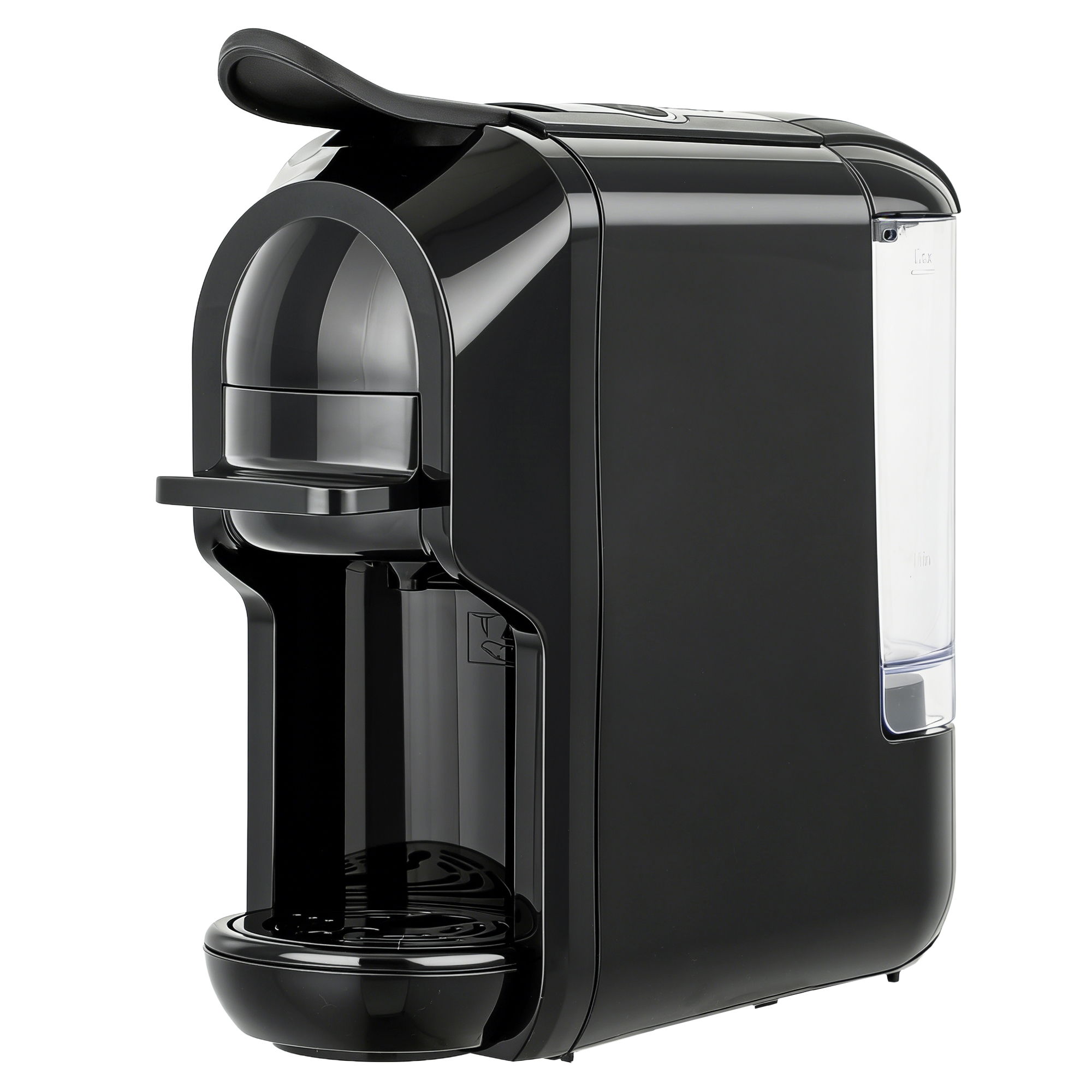 Ashwood Black Stainless Steel Pod Coffee Machine - 11.5cm