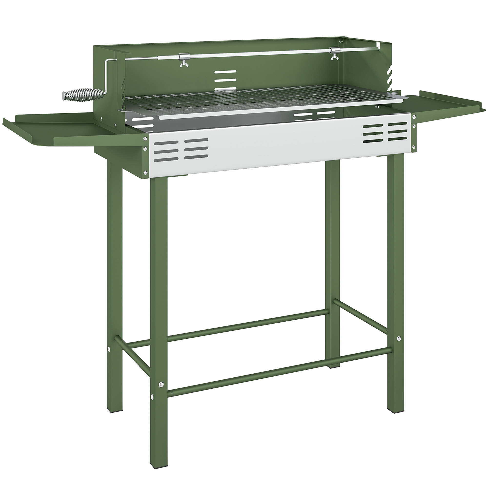Iveshaw Dark Green Stainless Steel Barbecue Grill Roaster - 32cm