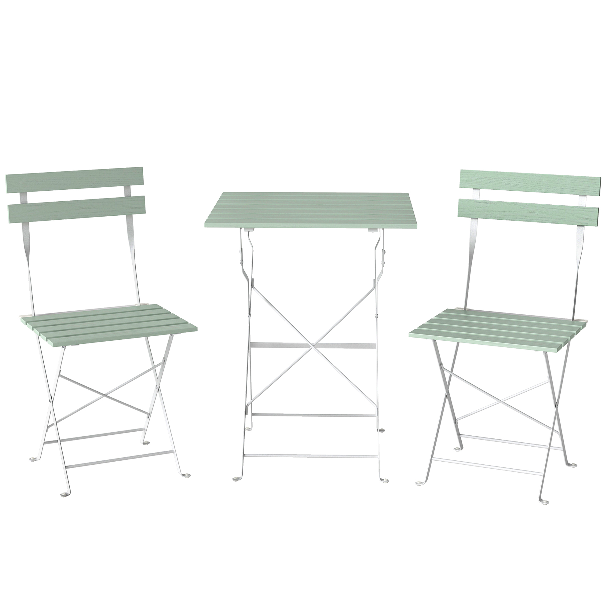 Greiva Green Metal Table and Chair Set - 39cm
