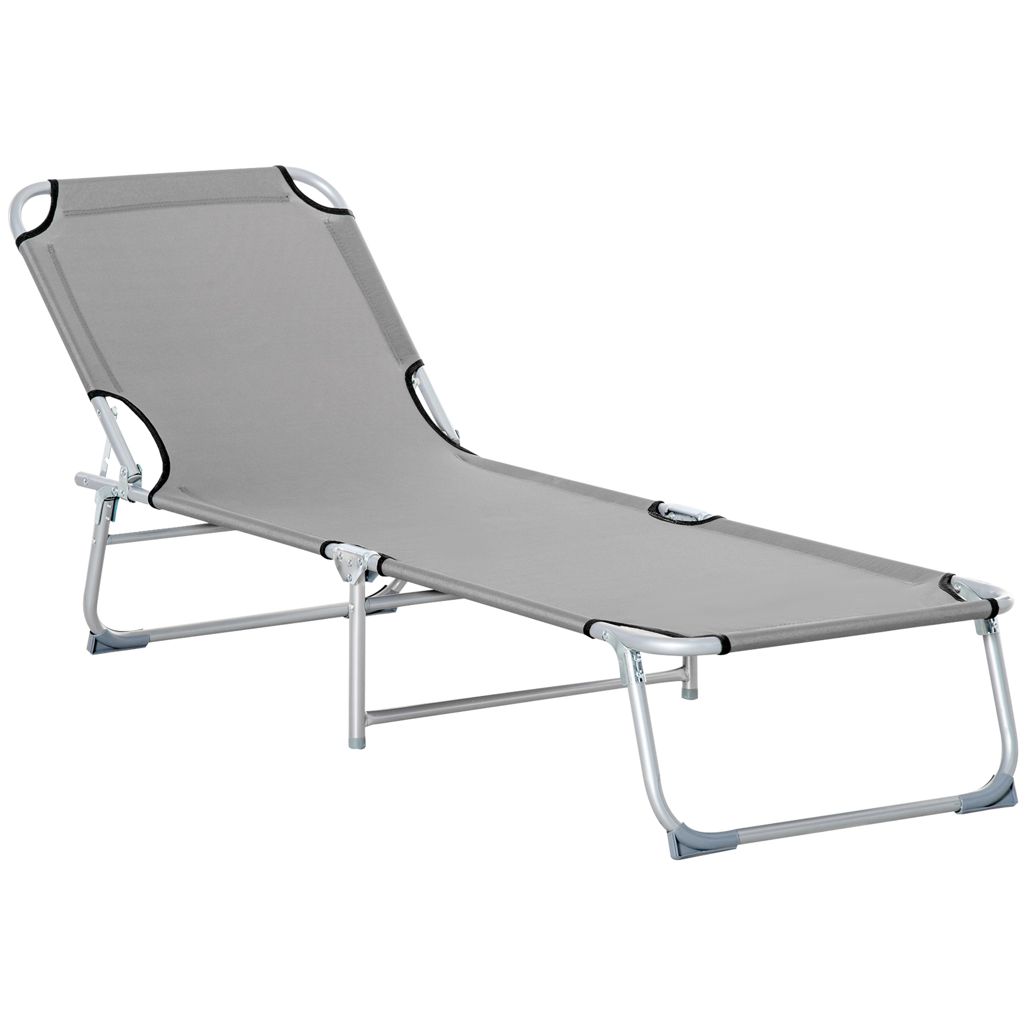 Marhall Grey Metal Sun Lounger - 58cm