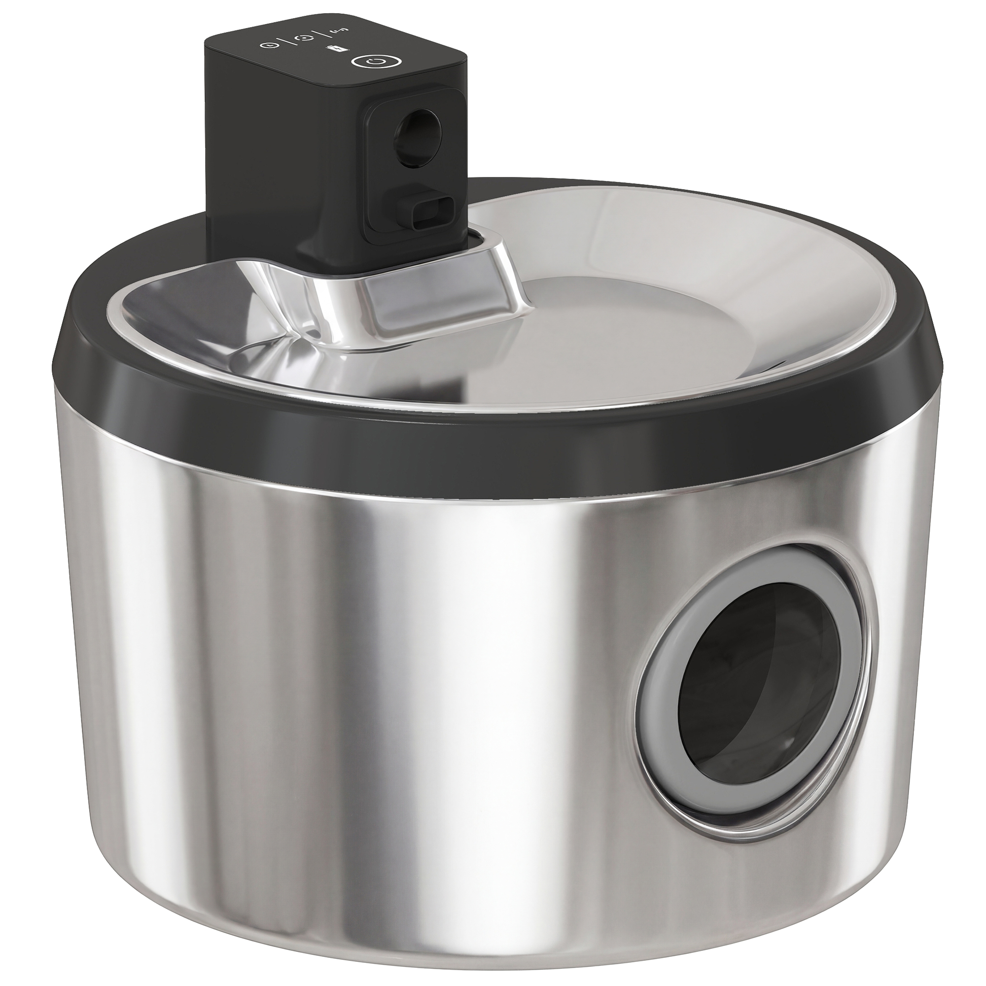 Evoia Silver Stainless Steel Cat Water Fountain - 22.5cm