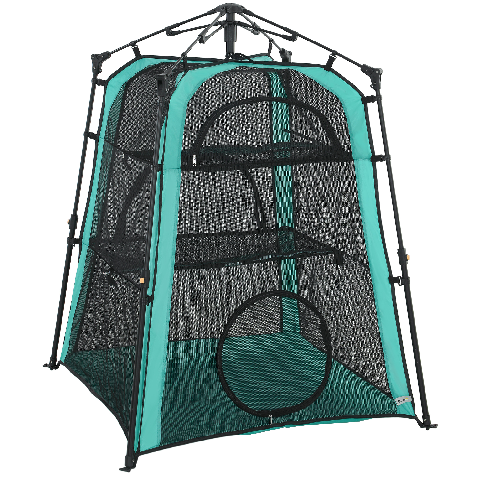 Kenen Black Polyester 3 Tier Cat House Camping Tent - 107cm