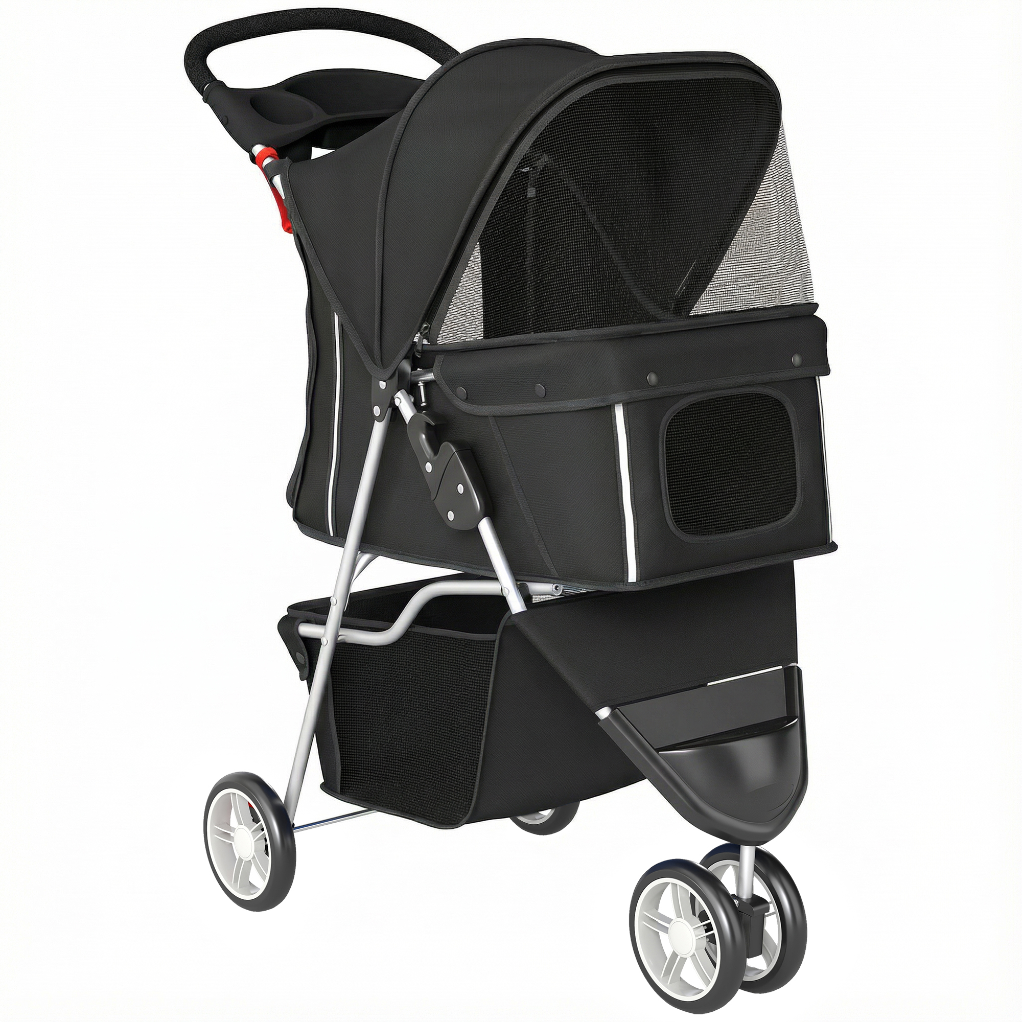 Easbury Black Fabric Pet Stroller - 44cm