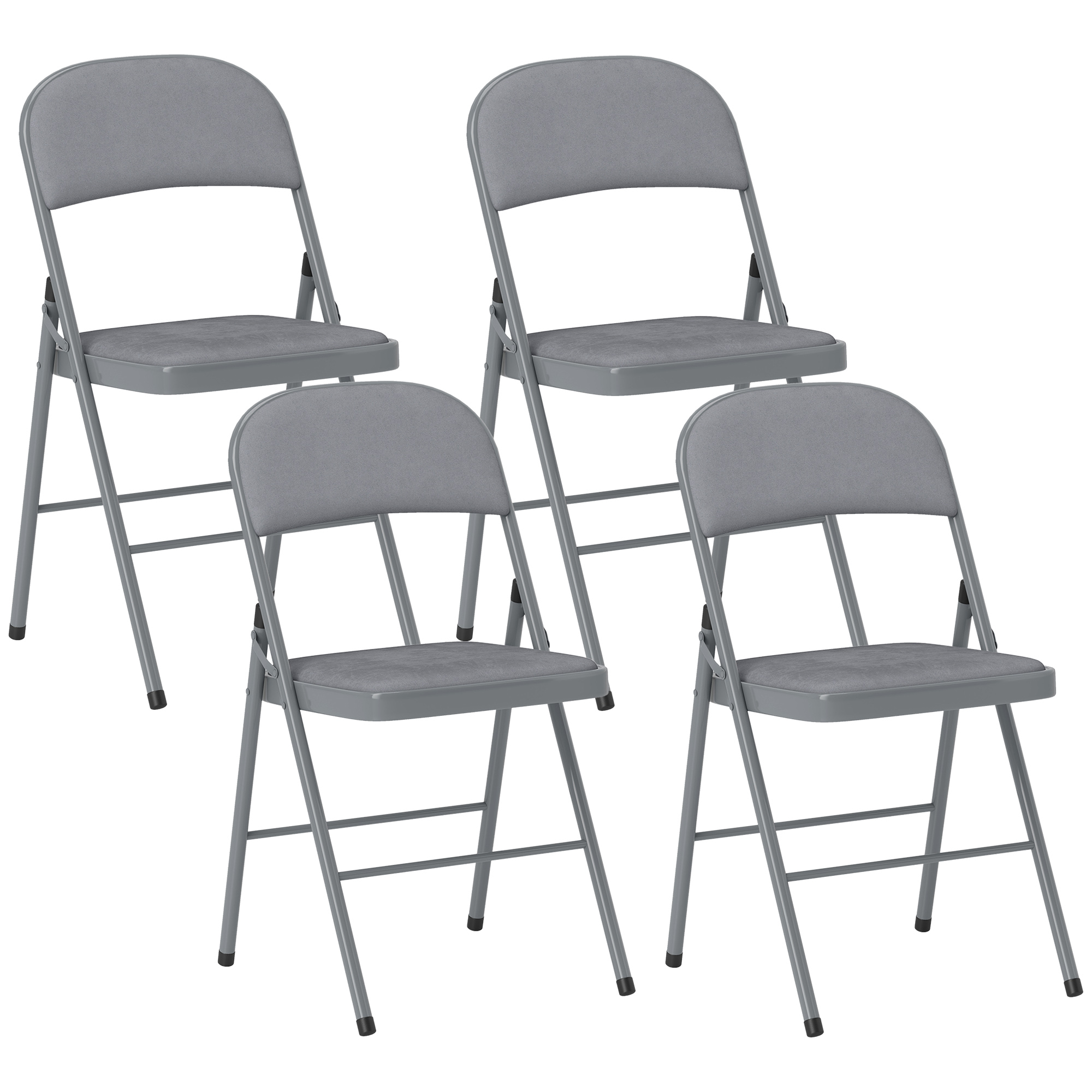 Solero Light Grey Velvet Chair Set of 4 - 45cm