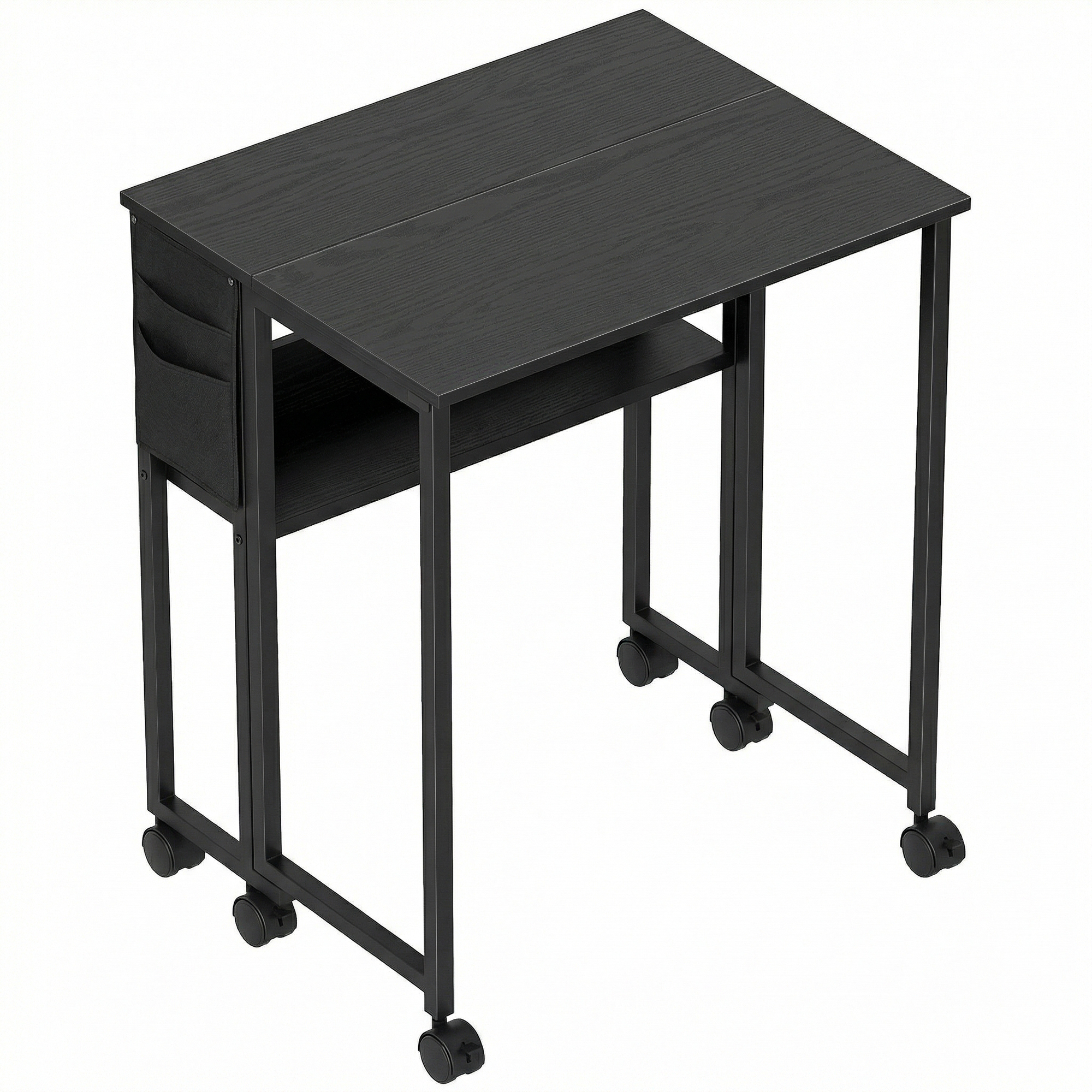 Rosvale Black Drop Leaf Writing Work Desk - 63cm