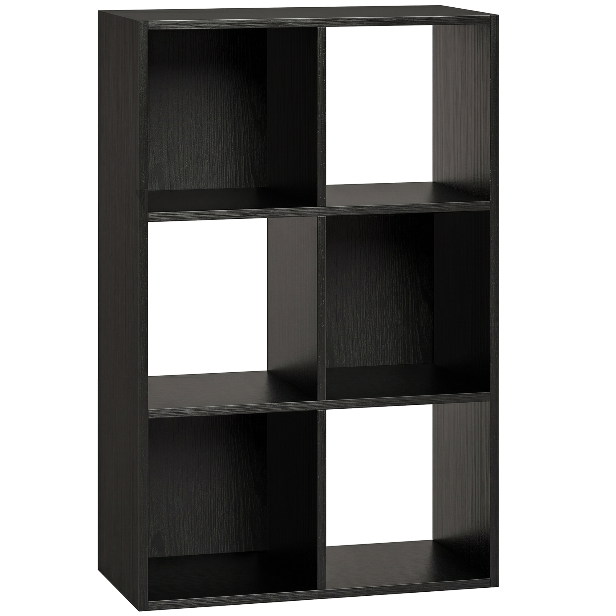 Priheir Black Particle Board Bookcase - 60cm