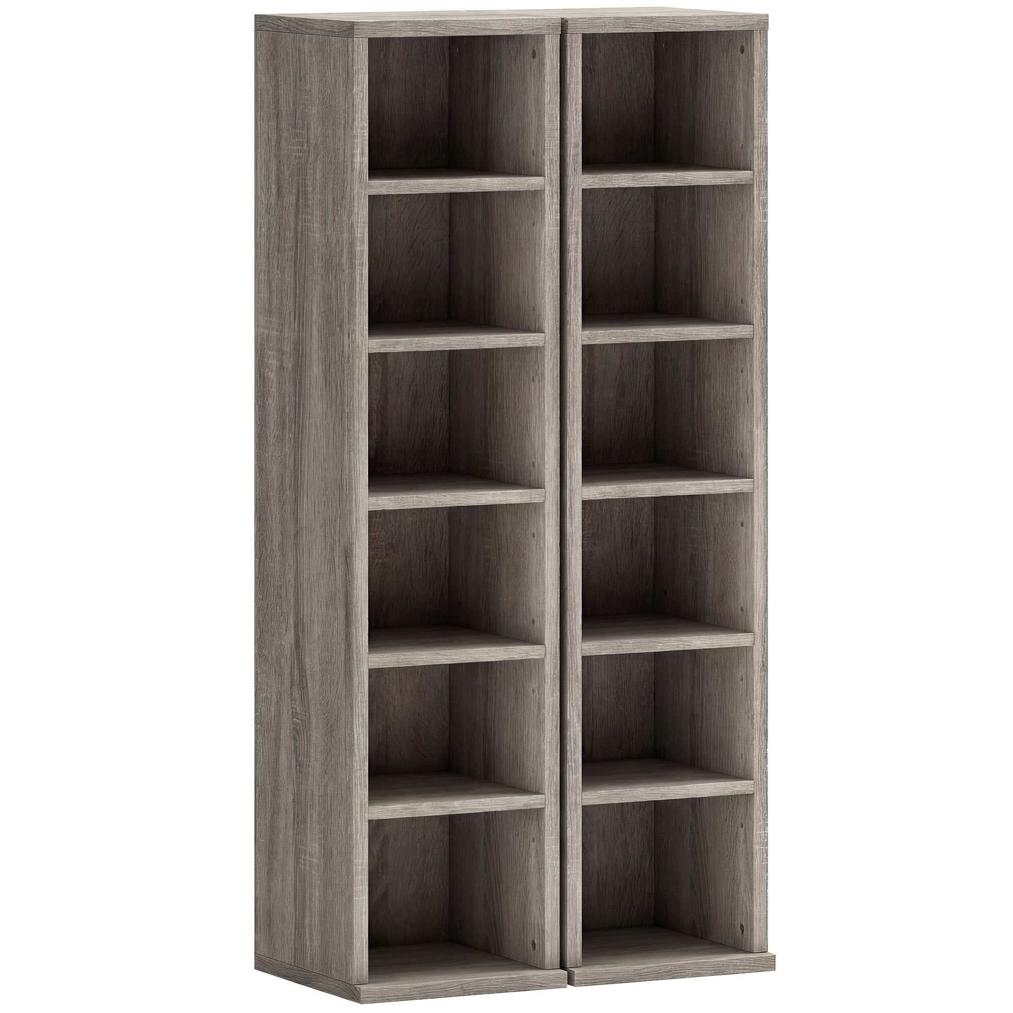 Winheir Distressed Grey Particle Board Bookcase Set of 2 - 21cm