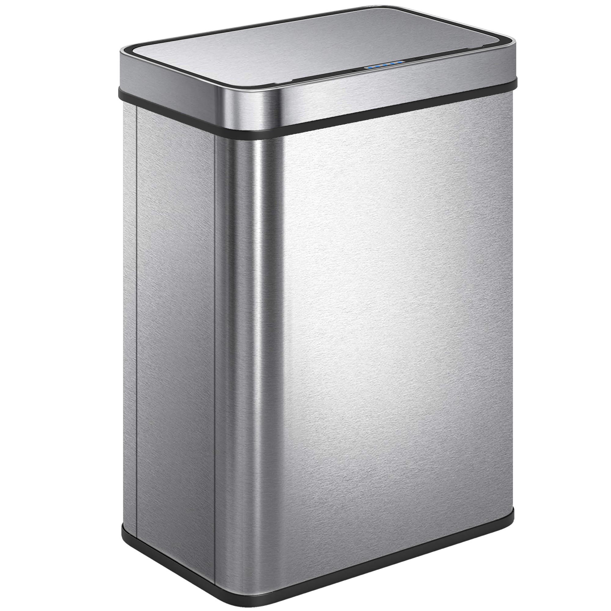 Camcrof Silver Stainless Steel Sensor Rubbish Bin 50L - 27cm
