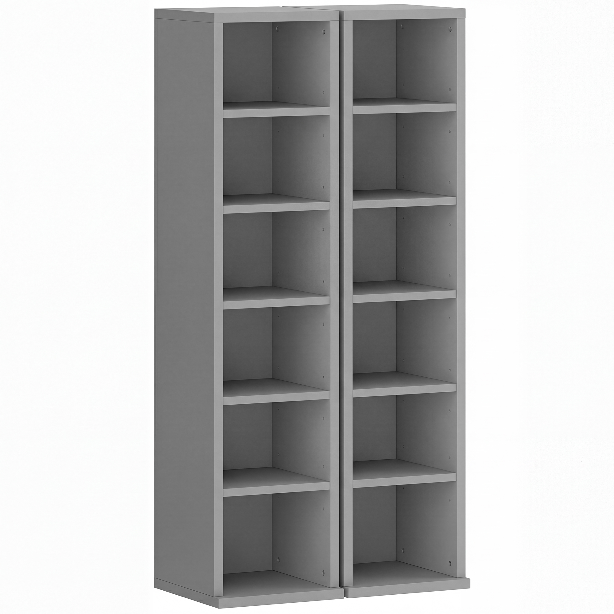 Winheir Light Grey Particle Board Bookcase Set of 2 - 21cm