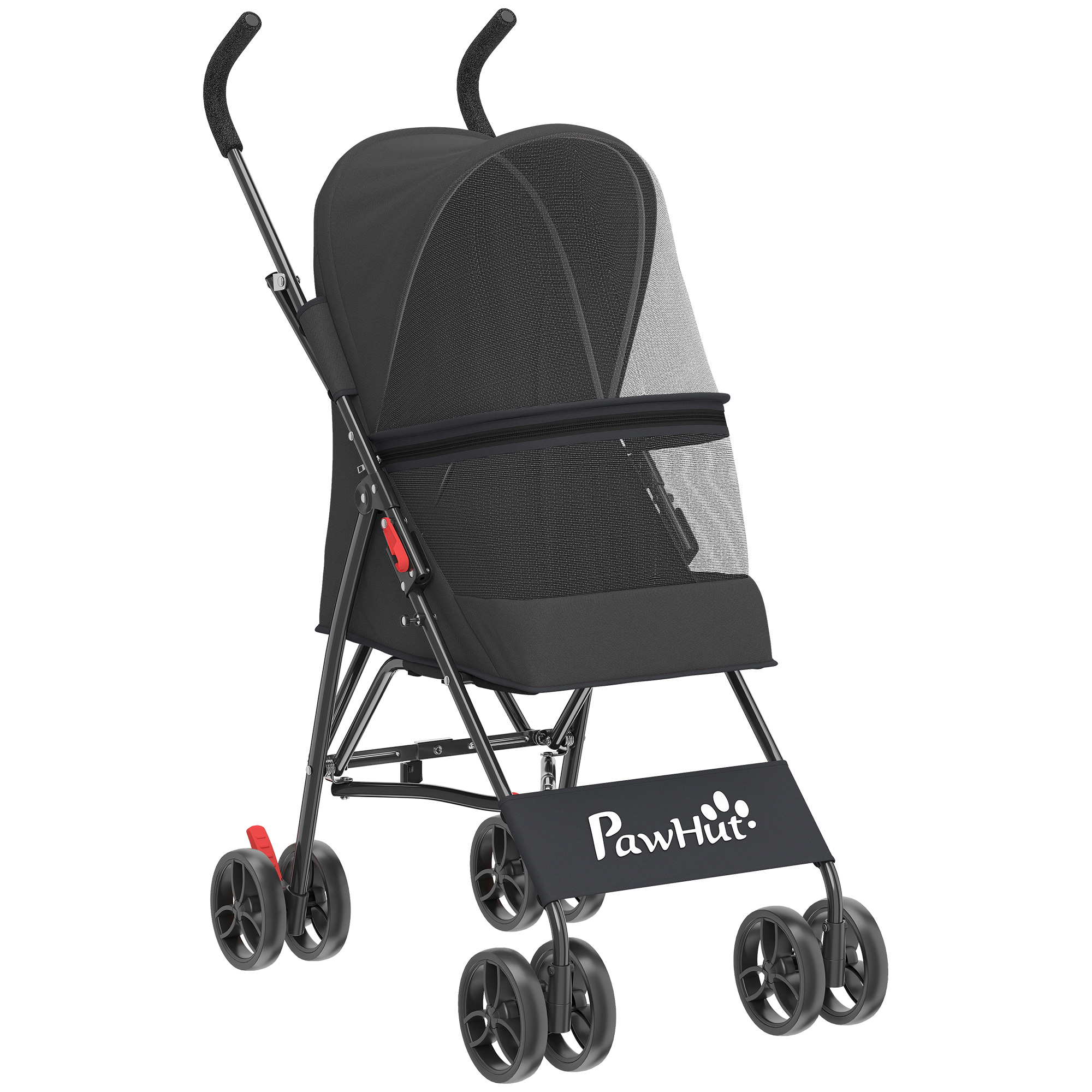 Elmwick Black Steel Pet Stroller - 44cm