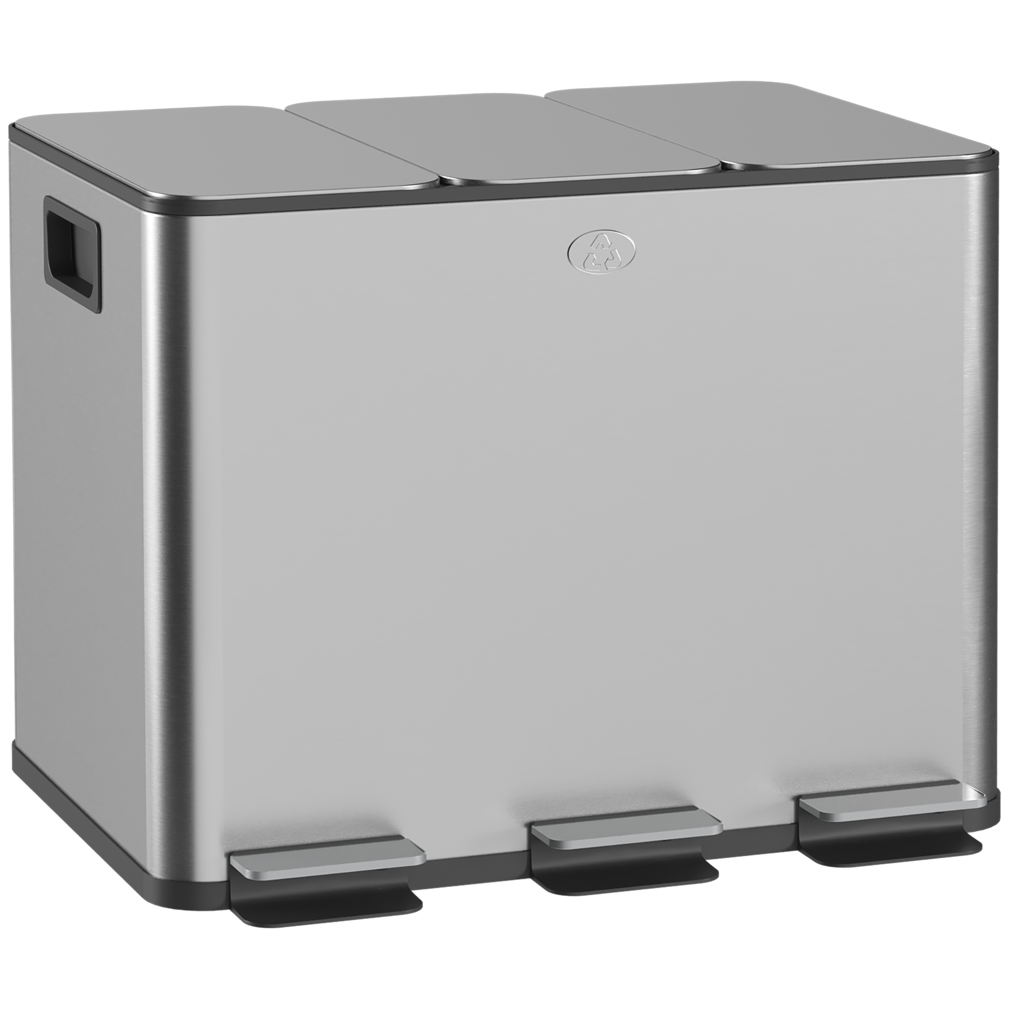 Stawick Silver Stainless Stee Pedal Rubbish Bin - 36.6cm