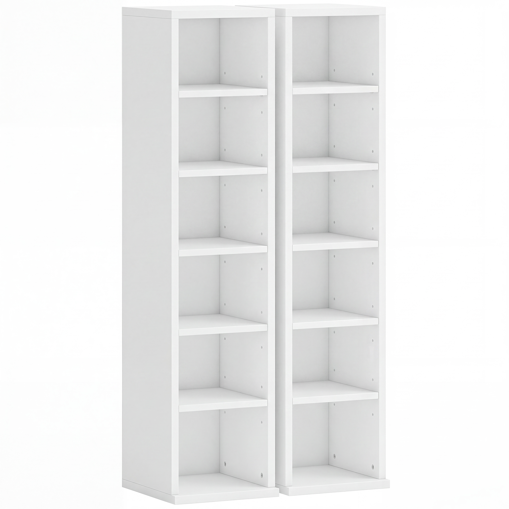 Winheir White Particle Board Bookcase Set of 2 - 21cm