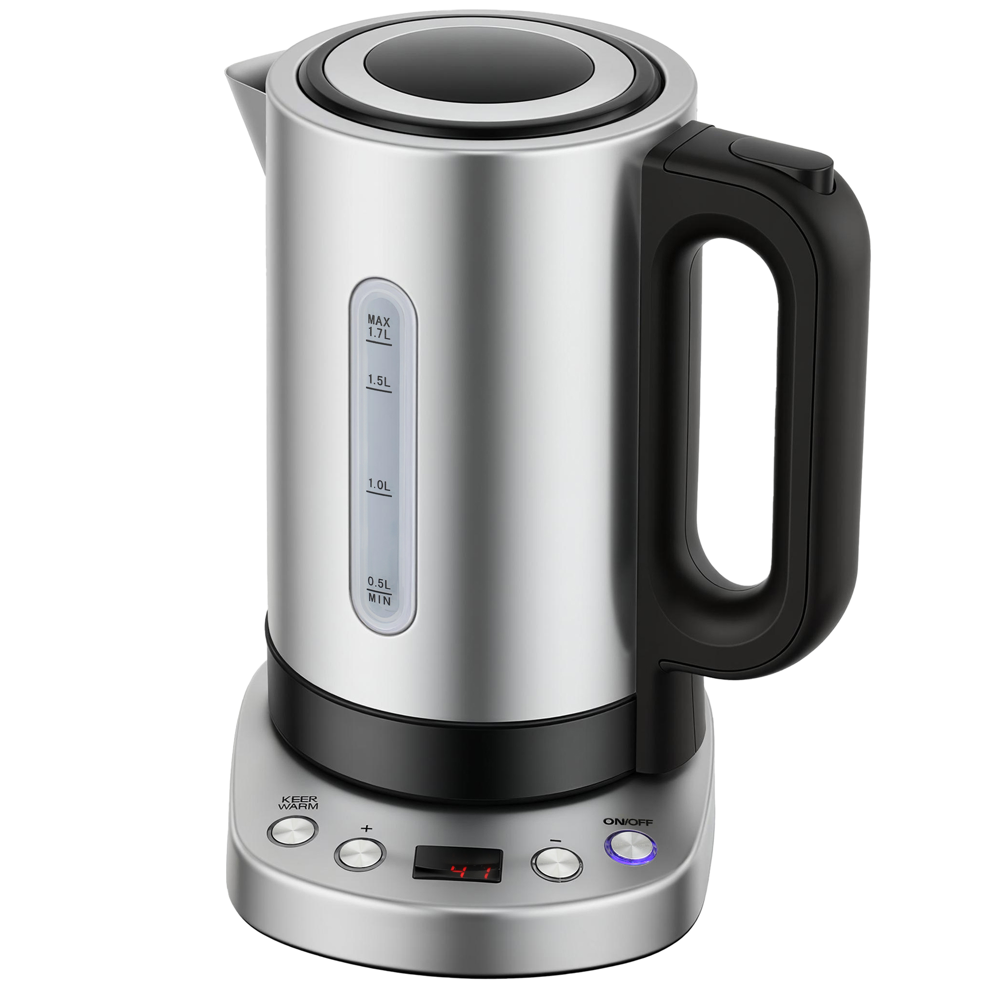 Ashglen Silver Stainless Steel Electric Kettle - 14.1cm