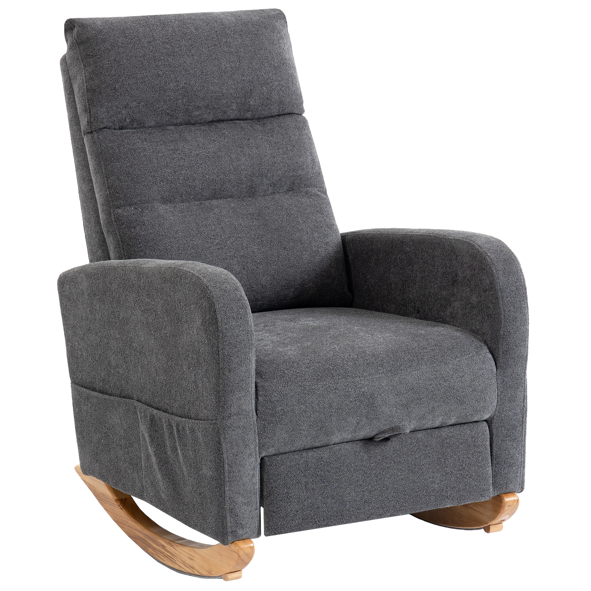 Lyrion Grey Multilayer Board Rocking Armchair - 66cm