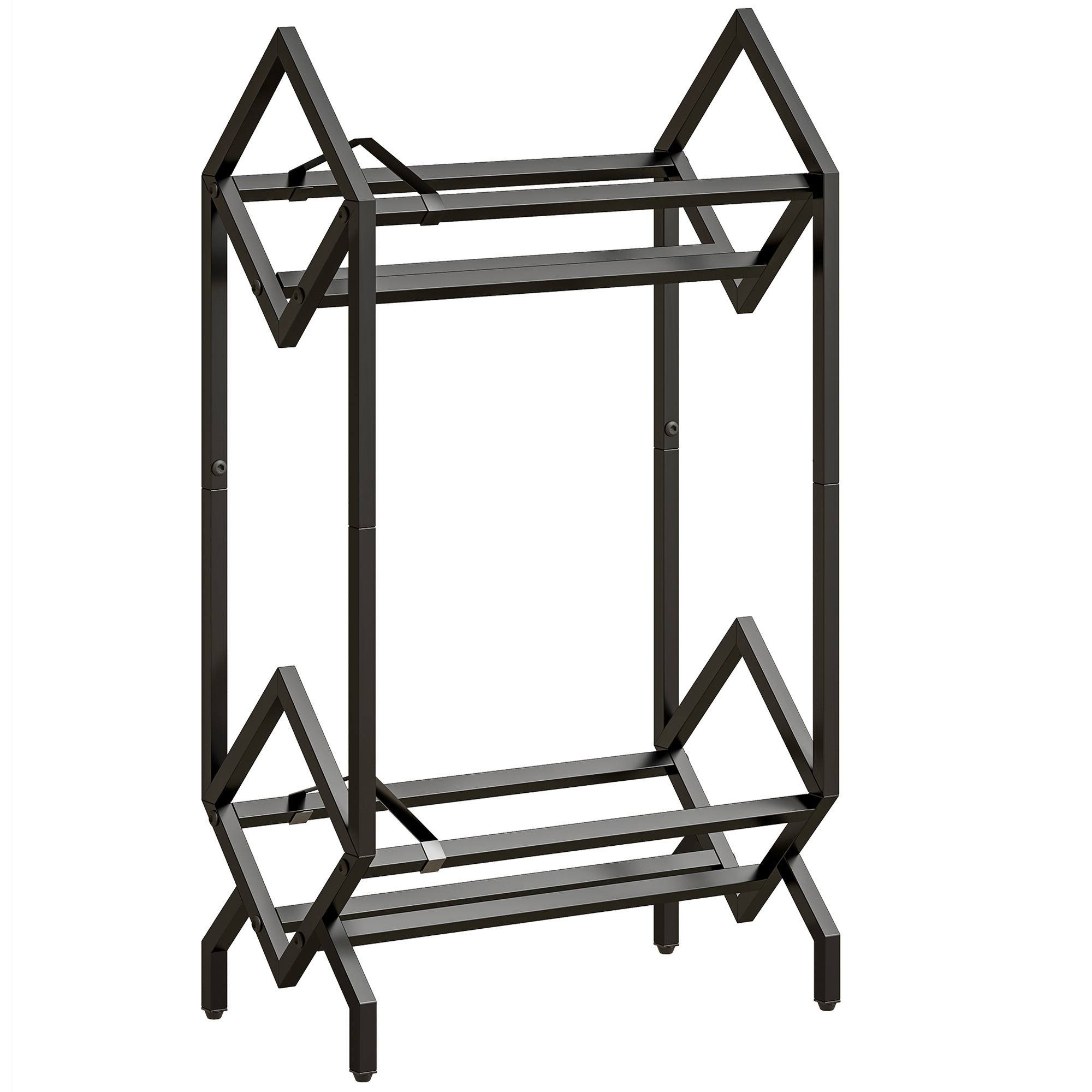 Velen Black Metal 2 Tier Bookcase - 25.4cm
