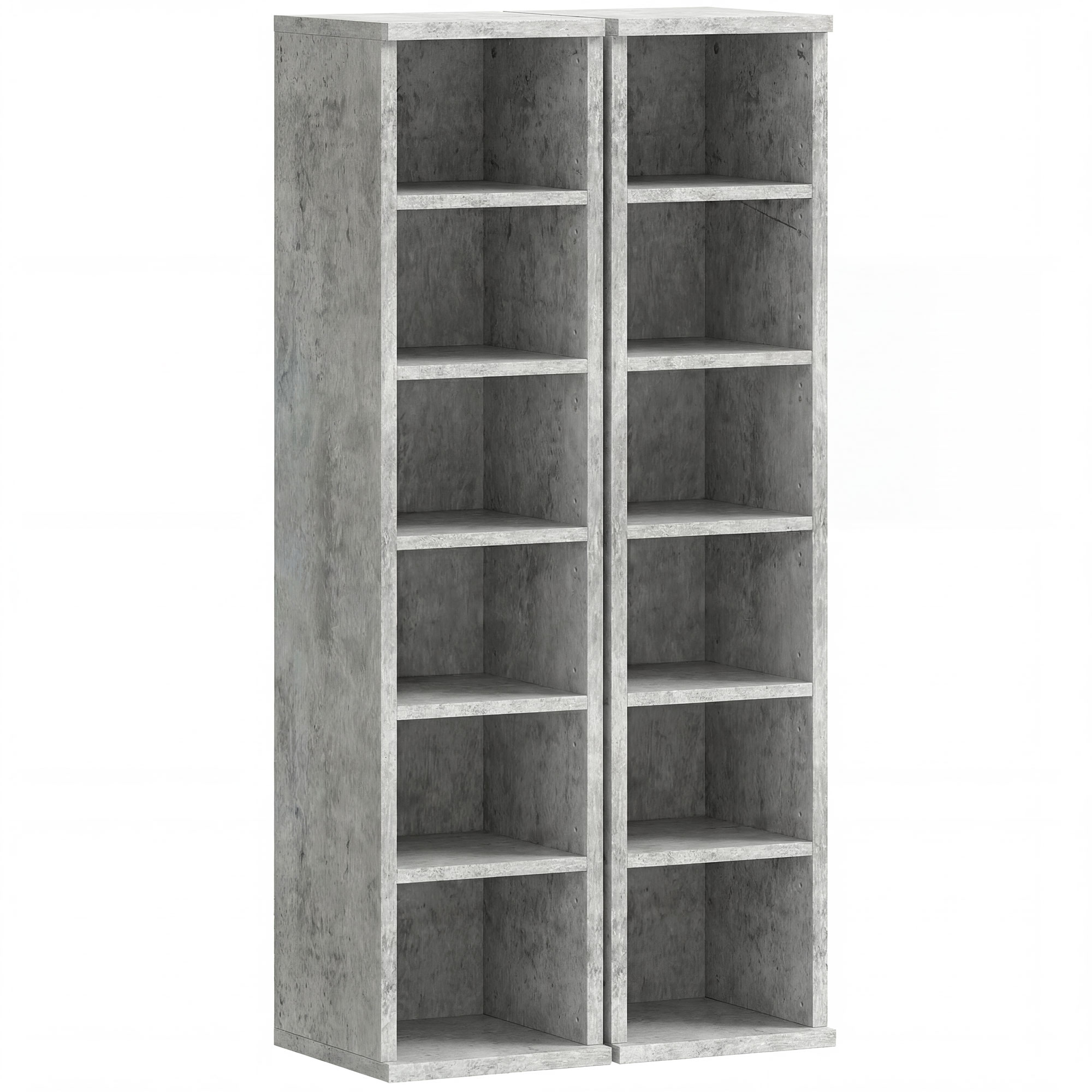 Winheir Grey Particle Board Bookcase Set of 2 - 21cm