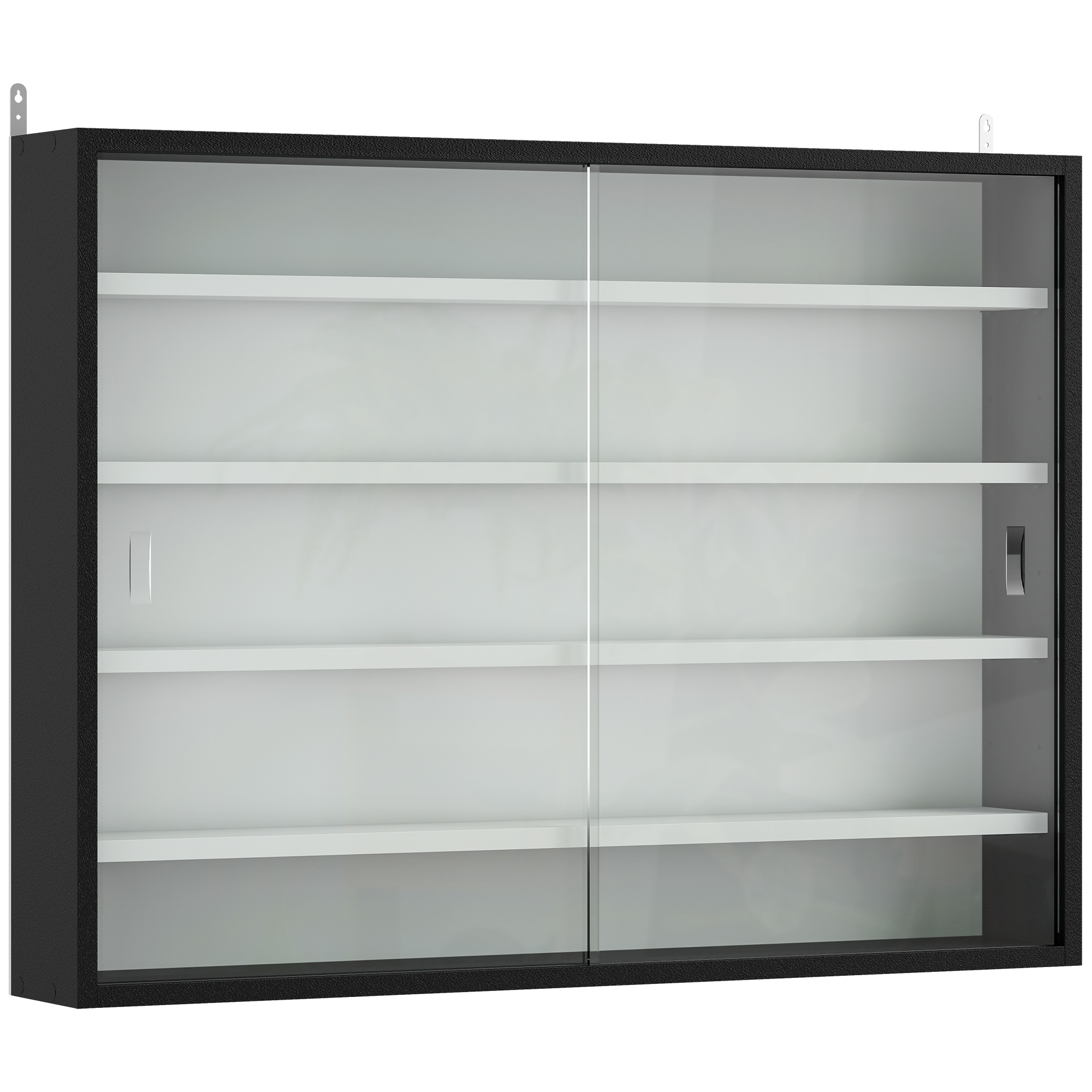 Winwood Black Particle Board Storage 5 Tier Display Cabinet - 80cm