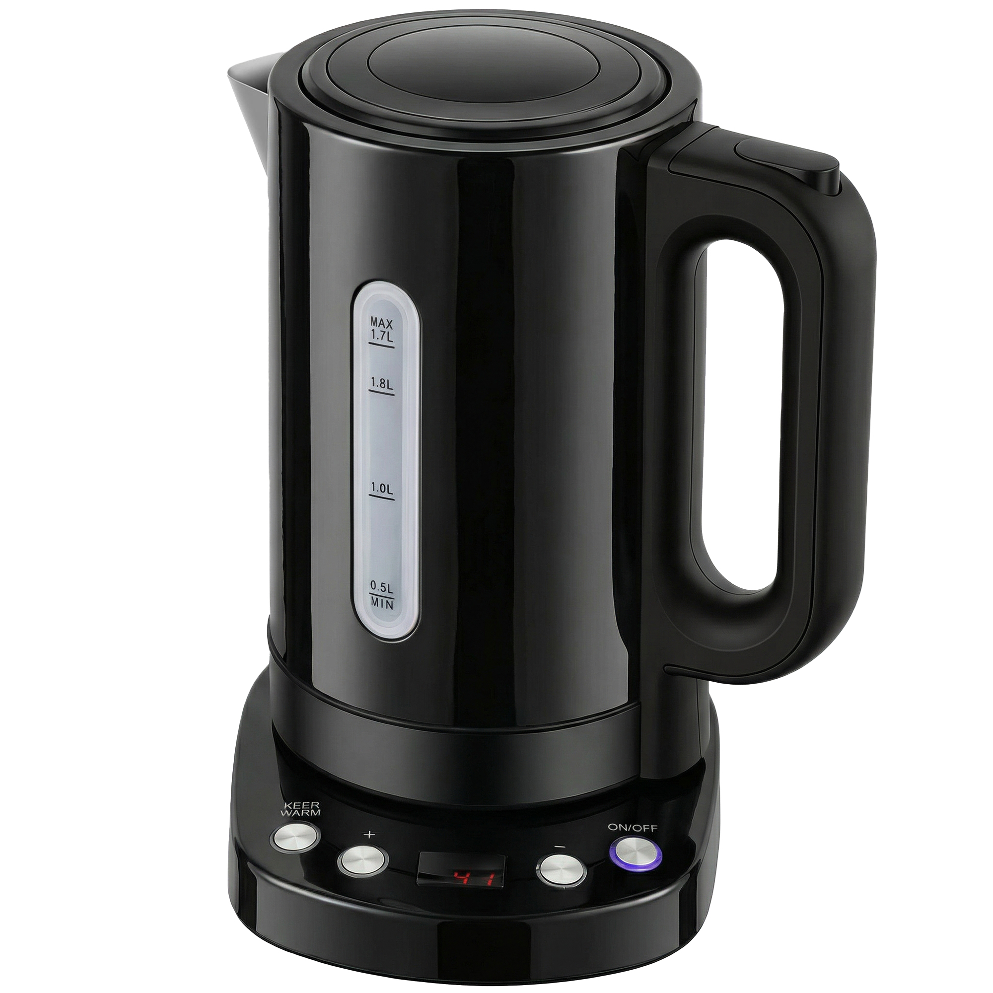 Ashglen Black Stainless Steel Electric Kettle - 14.1cm