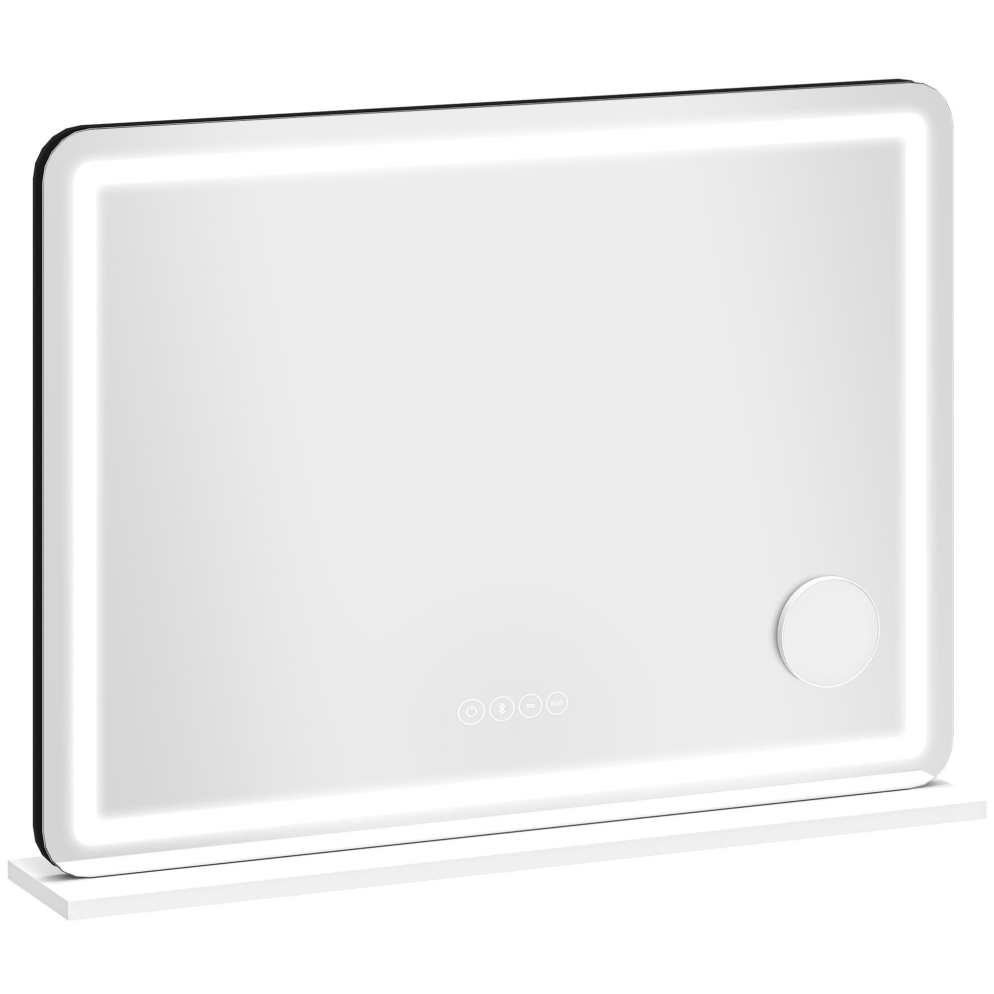 Foxero White Metal Wall Mirror - 80cm