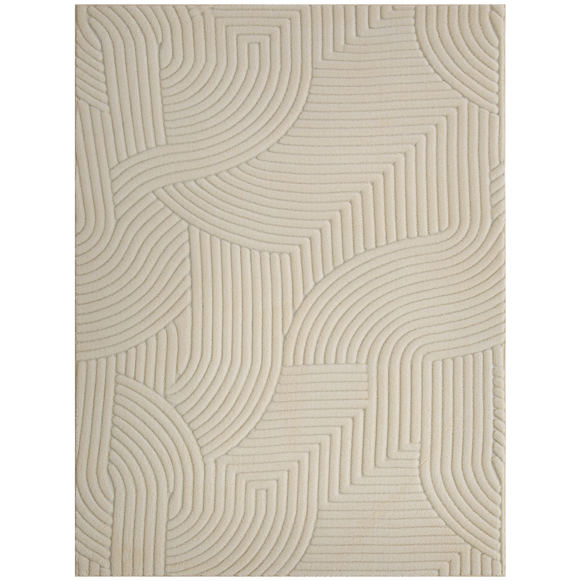Primoor Cream Polyester Rug - 120cm