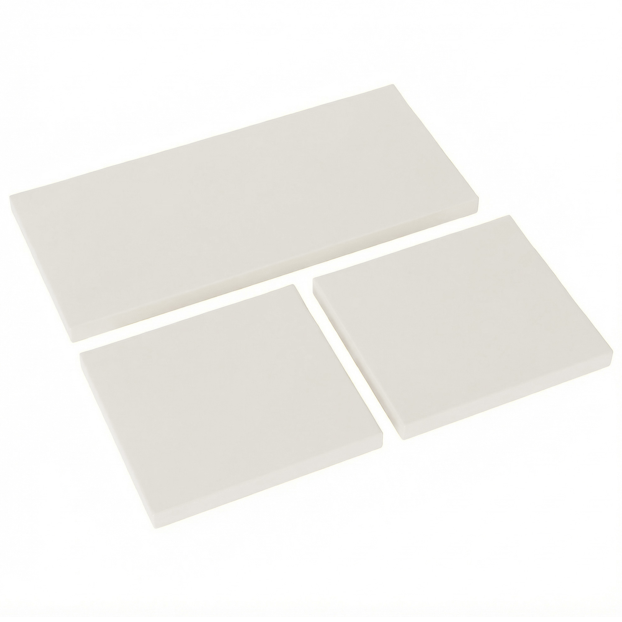 Norlyne Cream White Polyester Seat Cushion 3 PCs - 43cm