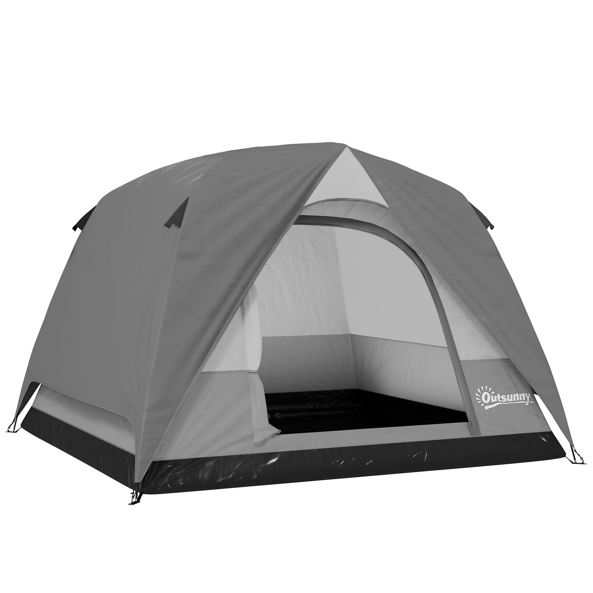 Yorbury Light Grey PE Camping Tent - 200cm