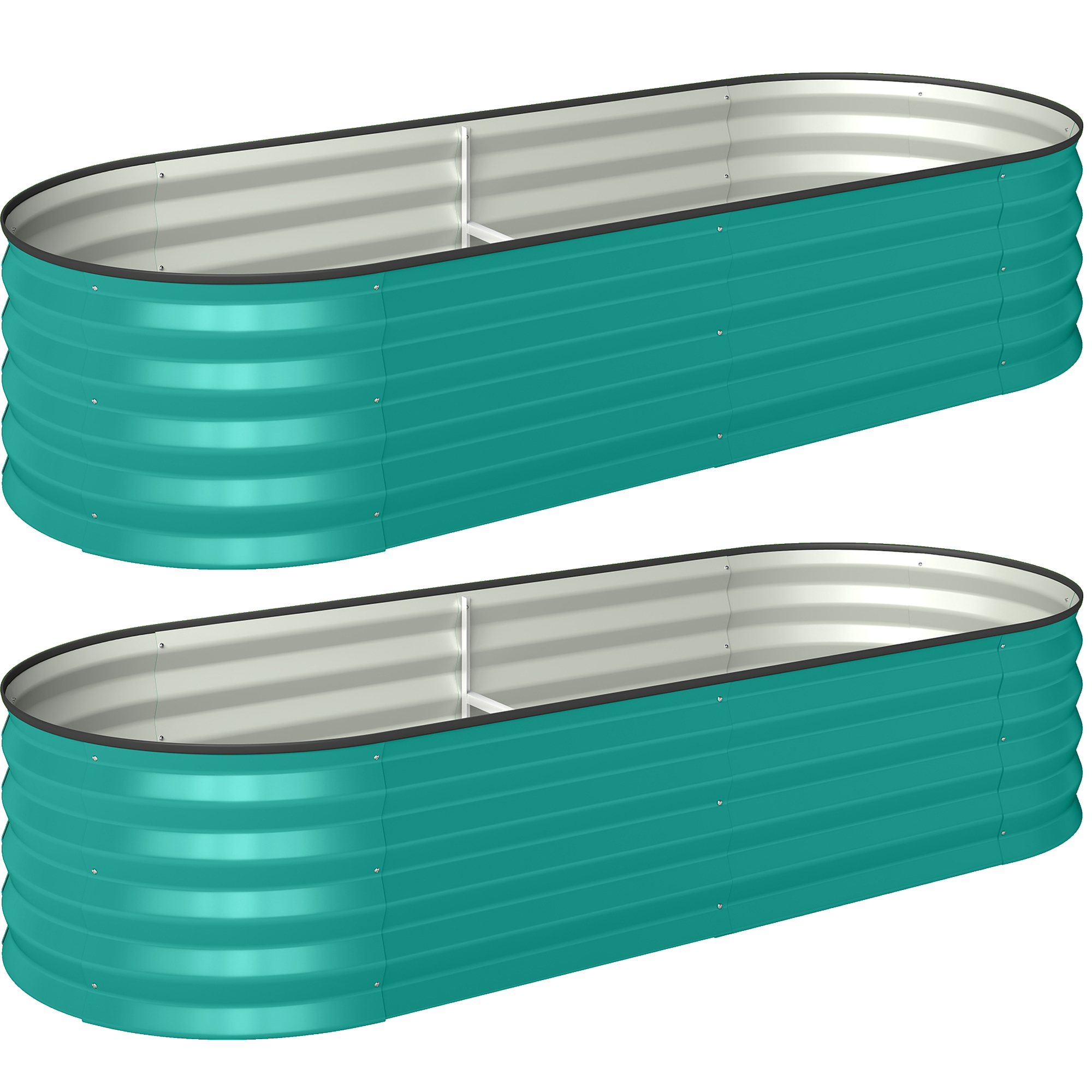 Norford Green Steel Planter Set of 2 - 150cm