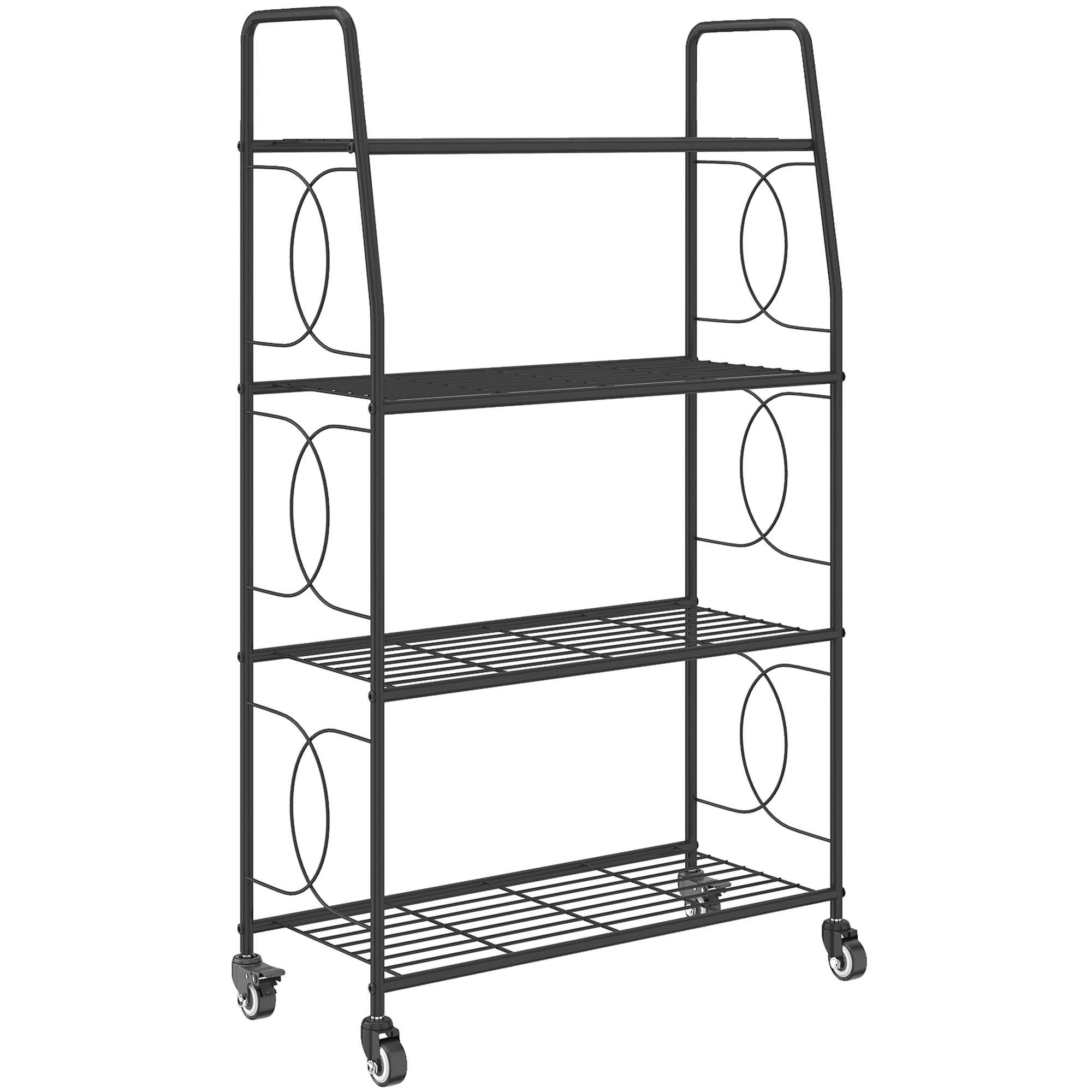 Soleth Black Metal 4 Tier Plant Stand - 29cm
