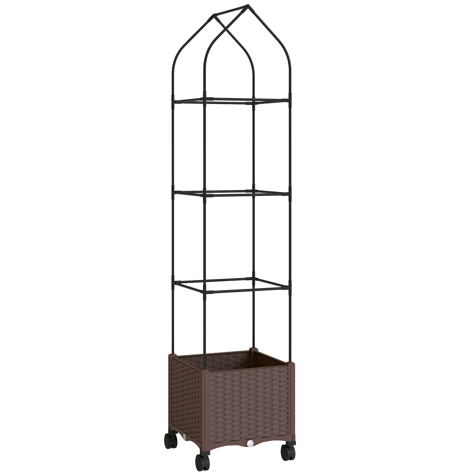 Brown PP Planter - 40cm