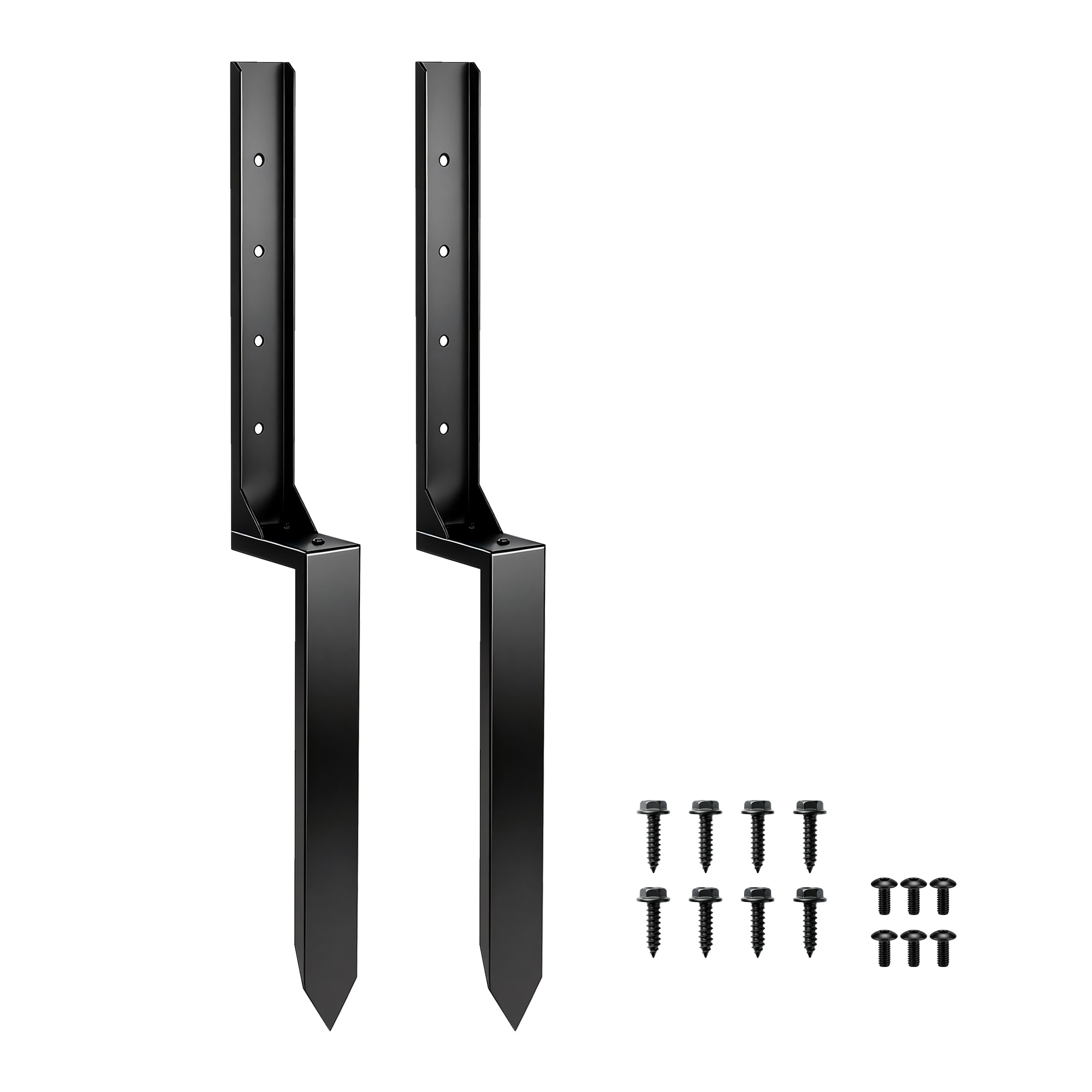 Evoona Black Metal Fence Post Repair Kit - 5.5cm