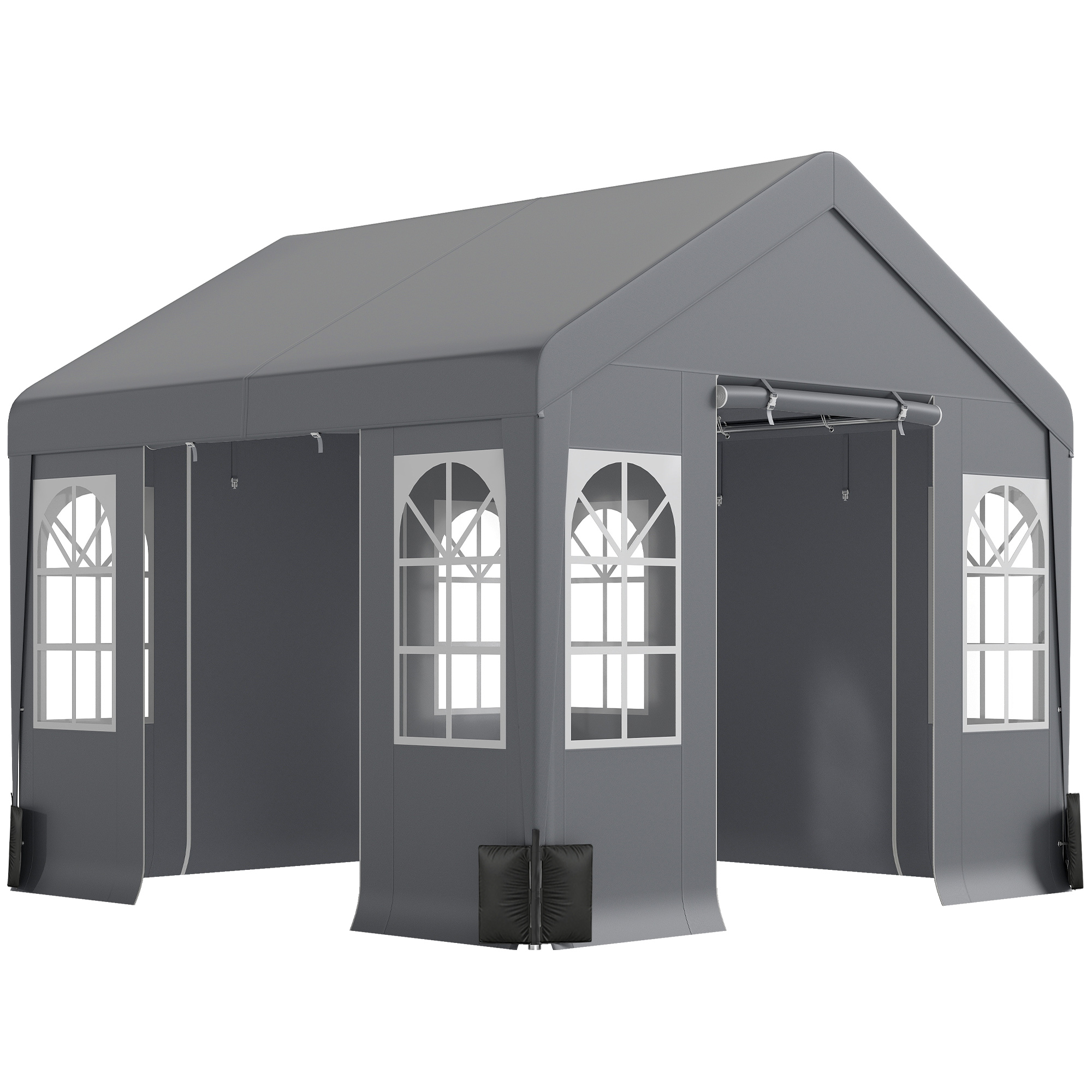 Belmoor Grey Steel Gazebo 3x3m Party Tent - 300cm