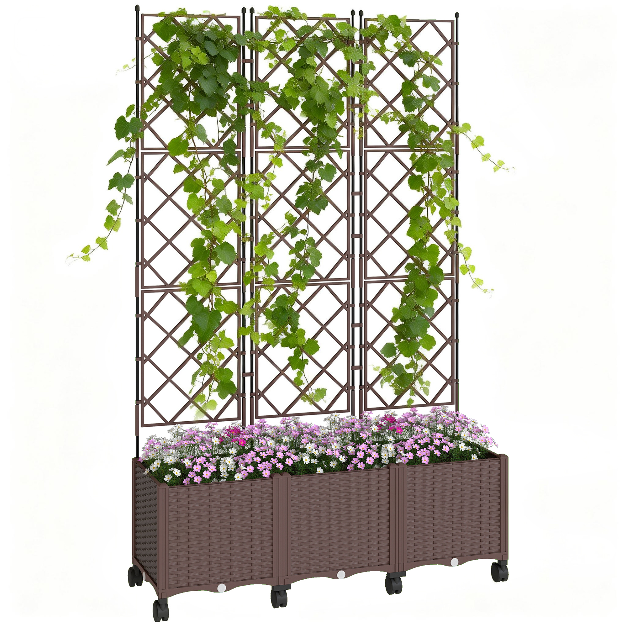 Serion Brown PP Planter - 40cm