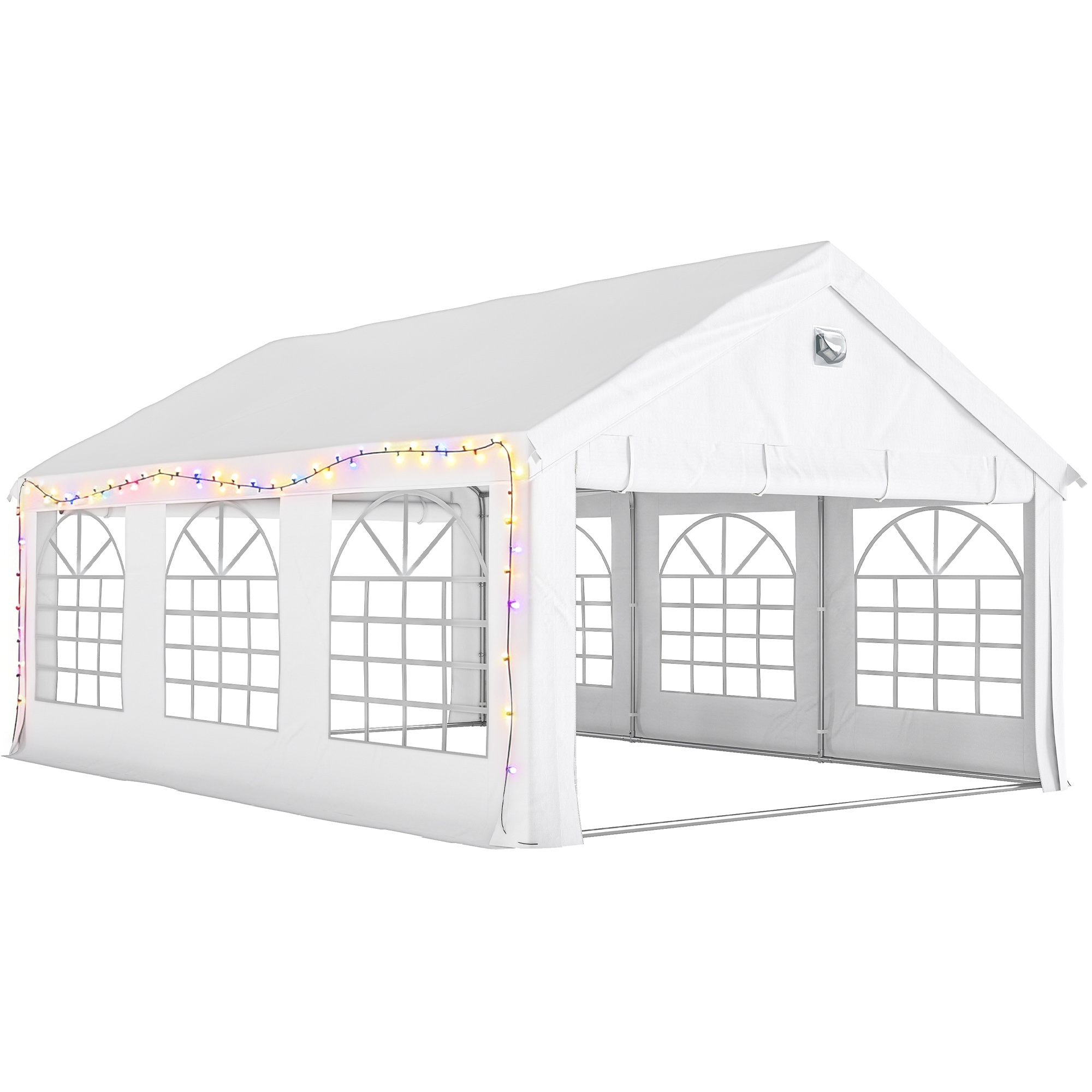 Cavona White Steel 6x4m Gazebo Party Tent - 394cm