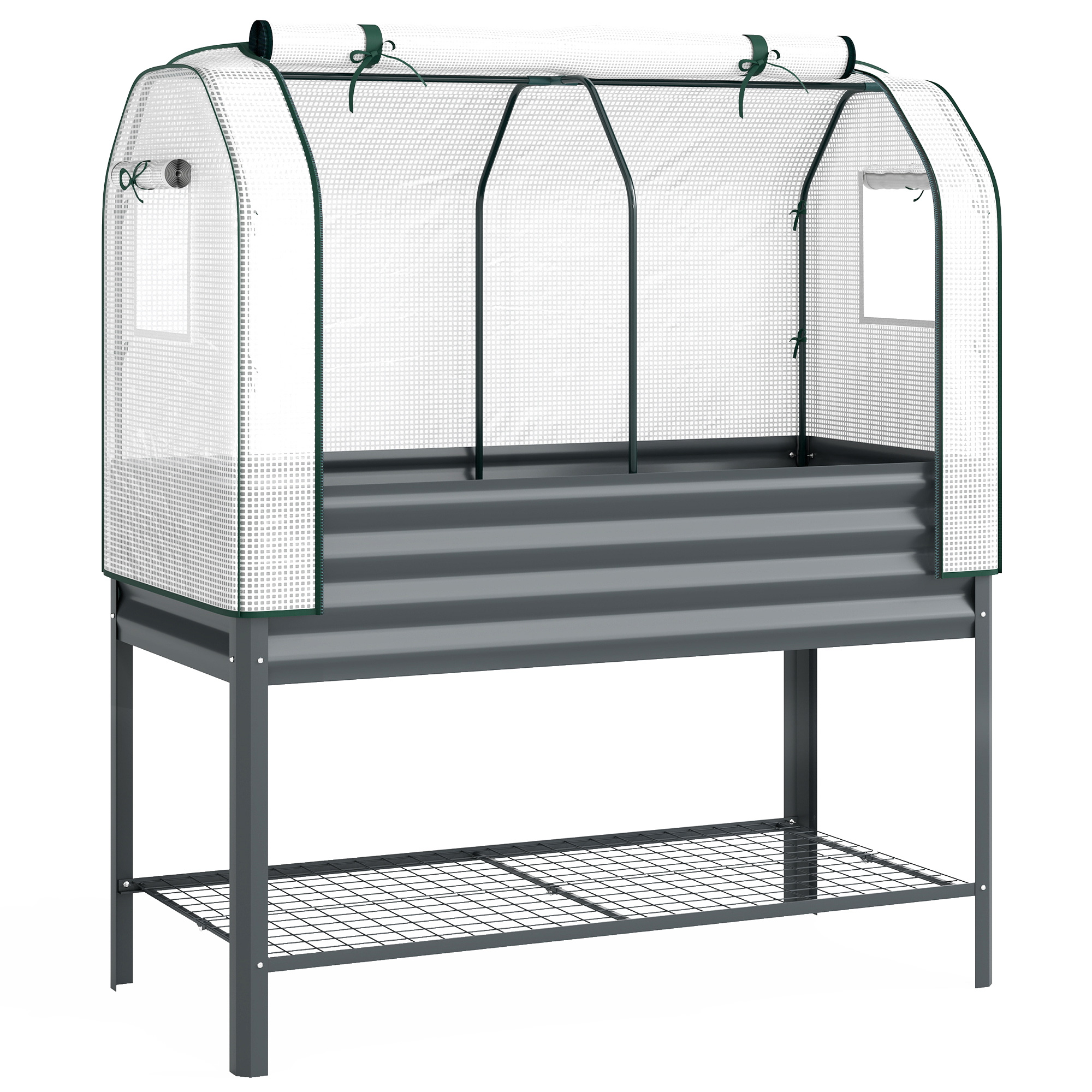 Serel Dark Grey Metal Planter - 55cm