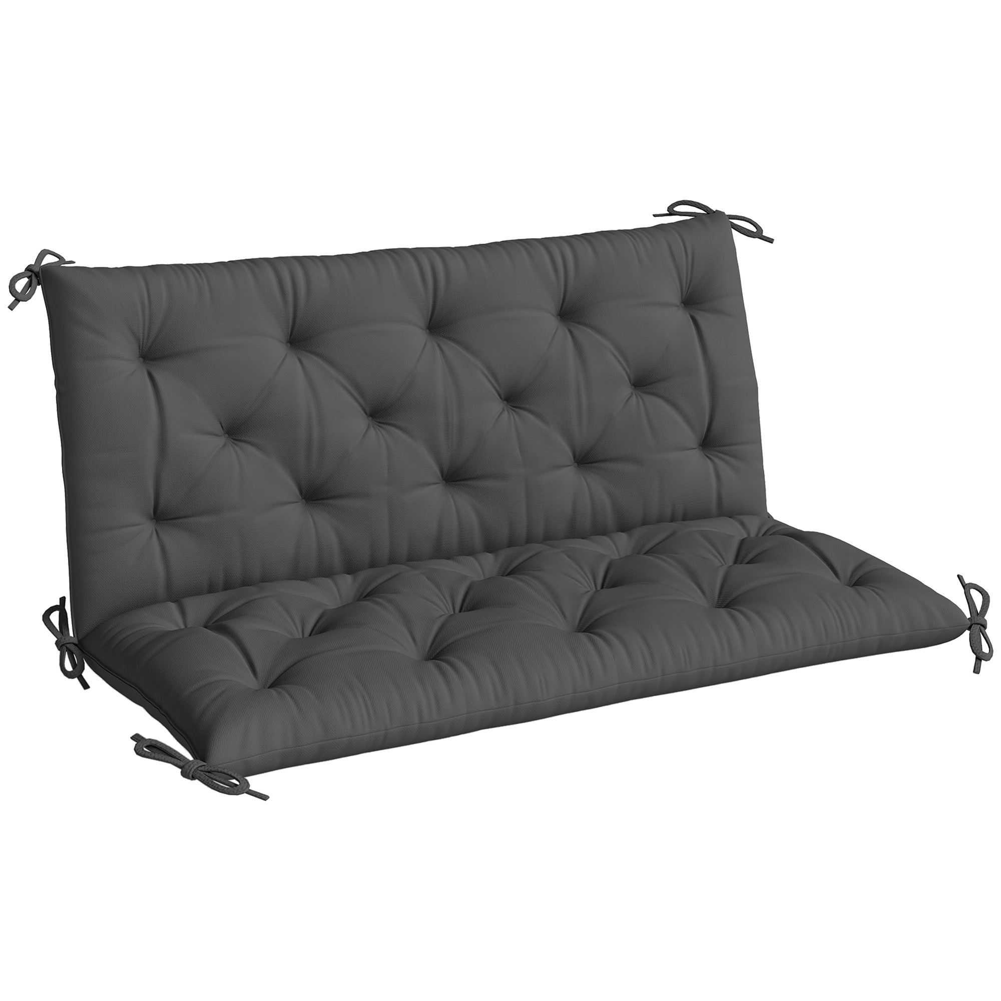 Valcote Black Fabric Swing Chair Cushion - 110cm