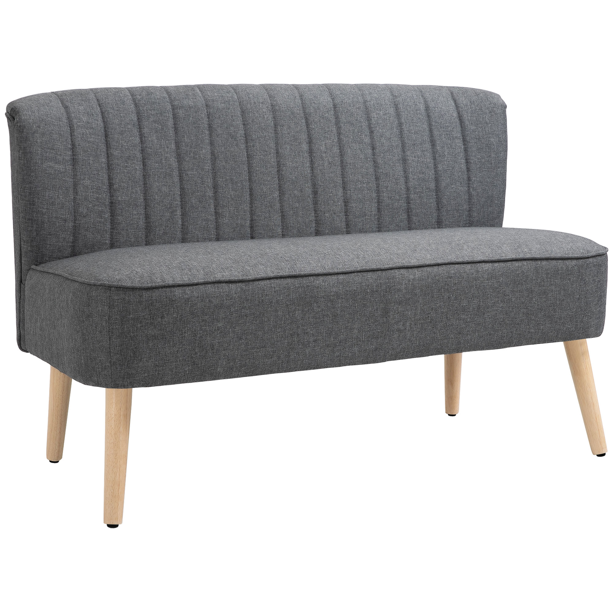 Rosmont Wood 2 Seater Sofa - Grey