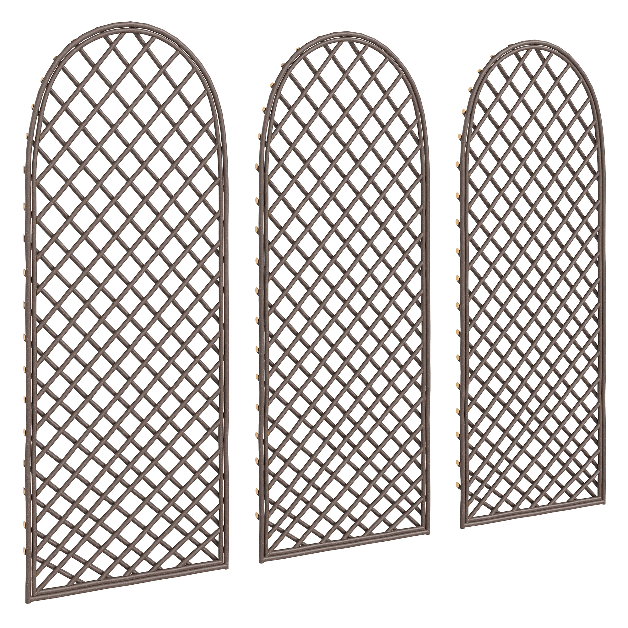 Brilyne Natural Wicker Trellis Panels Arch - 2cm