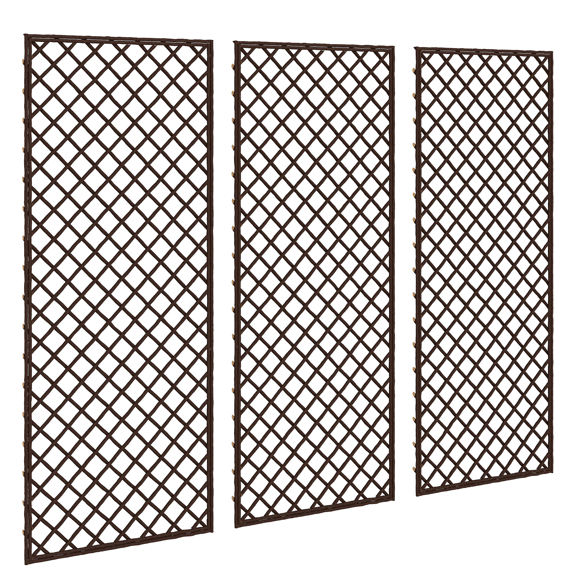 Brilyne Natural Wicker Trellis Panels - 2cm
