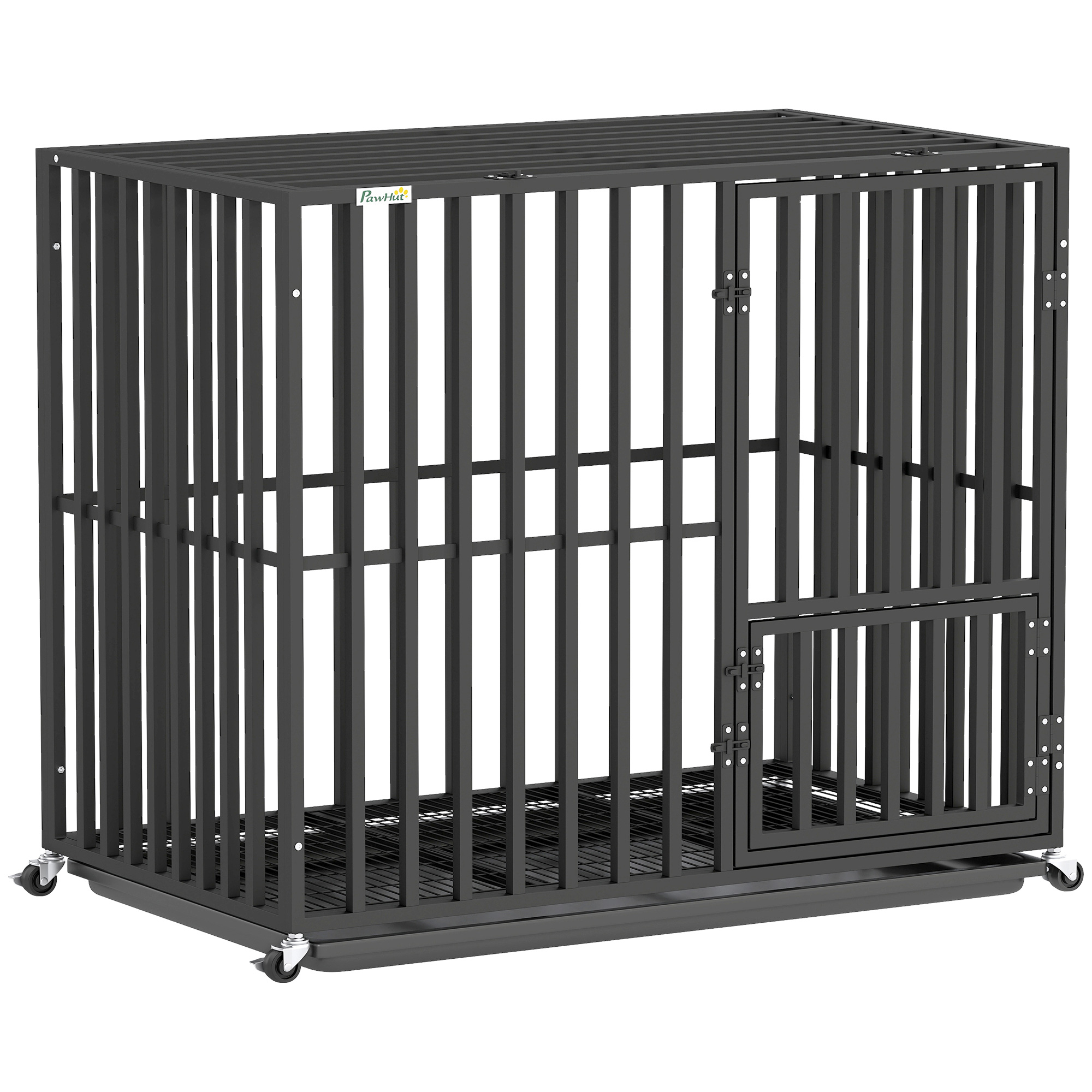 Harheir Black Steel Pet Cage - 57cm