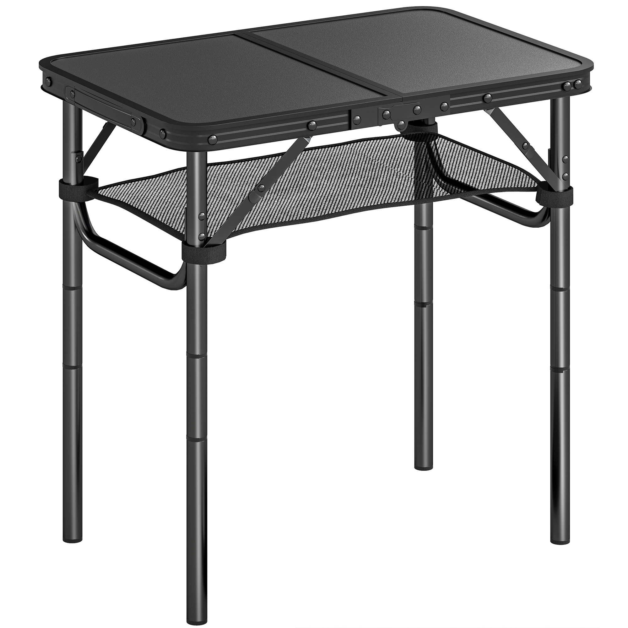 Pribury Black Folding Camping Table Storage Layer - 40cm