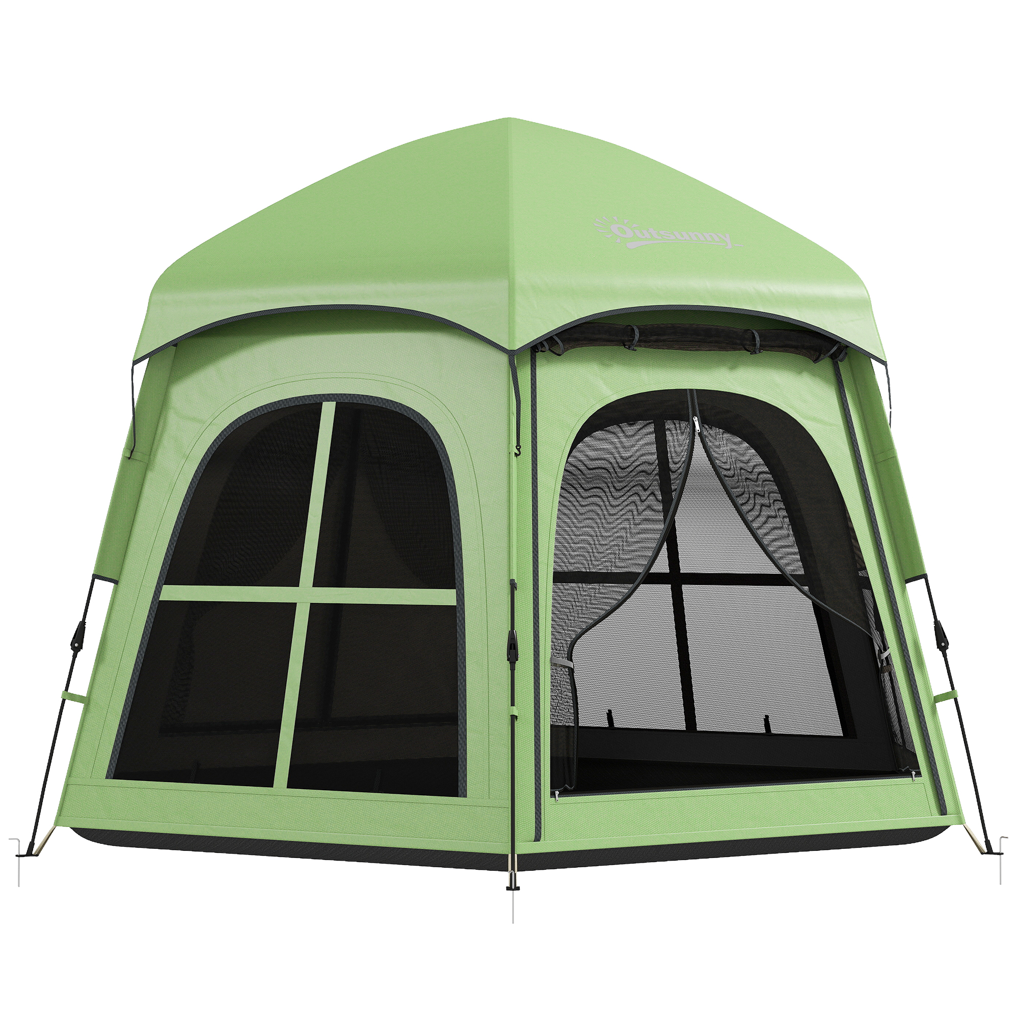 Harcrof Green Metal Camping Tent - 240cm