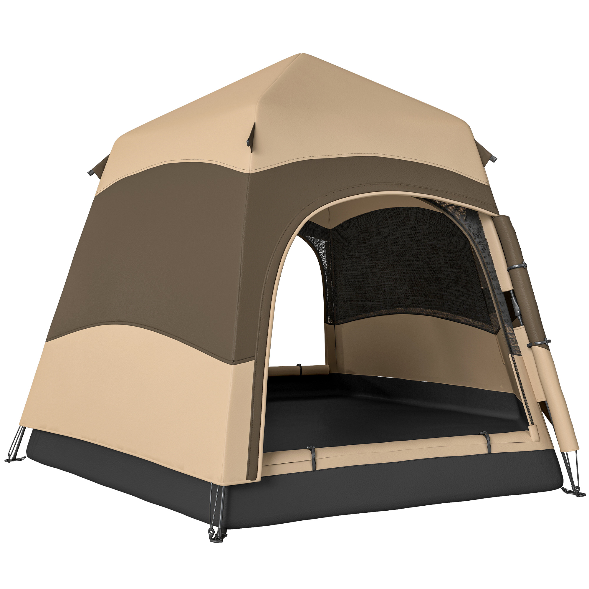 Rosford Brown Fabric Camping Tent - 275cm