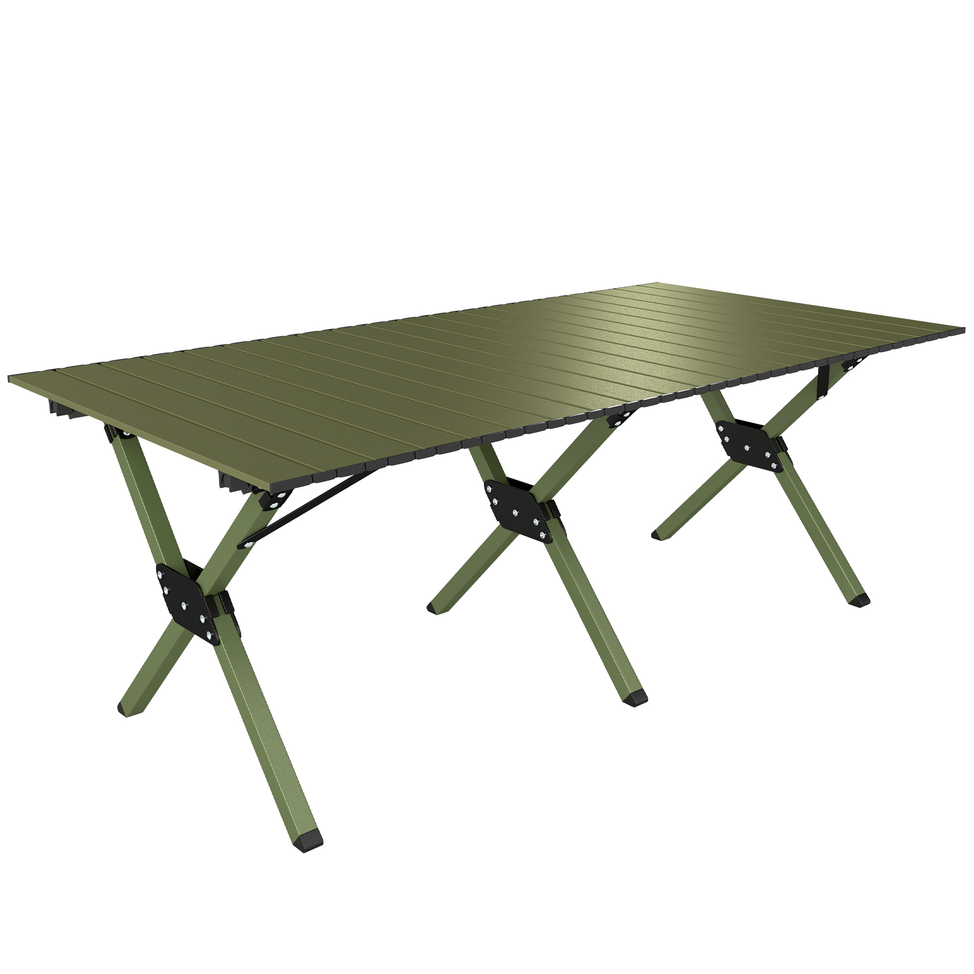 Camlyne Green Metal Folding Camping Table - 59cm