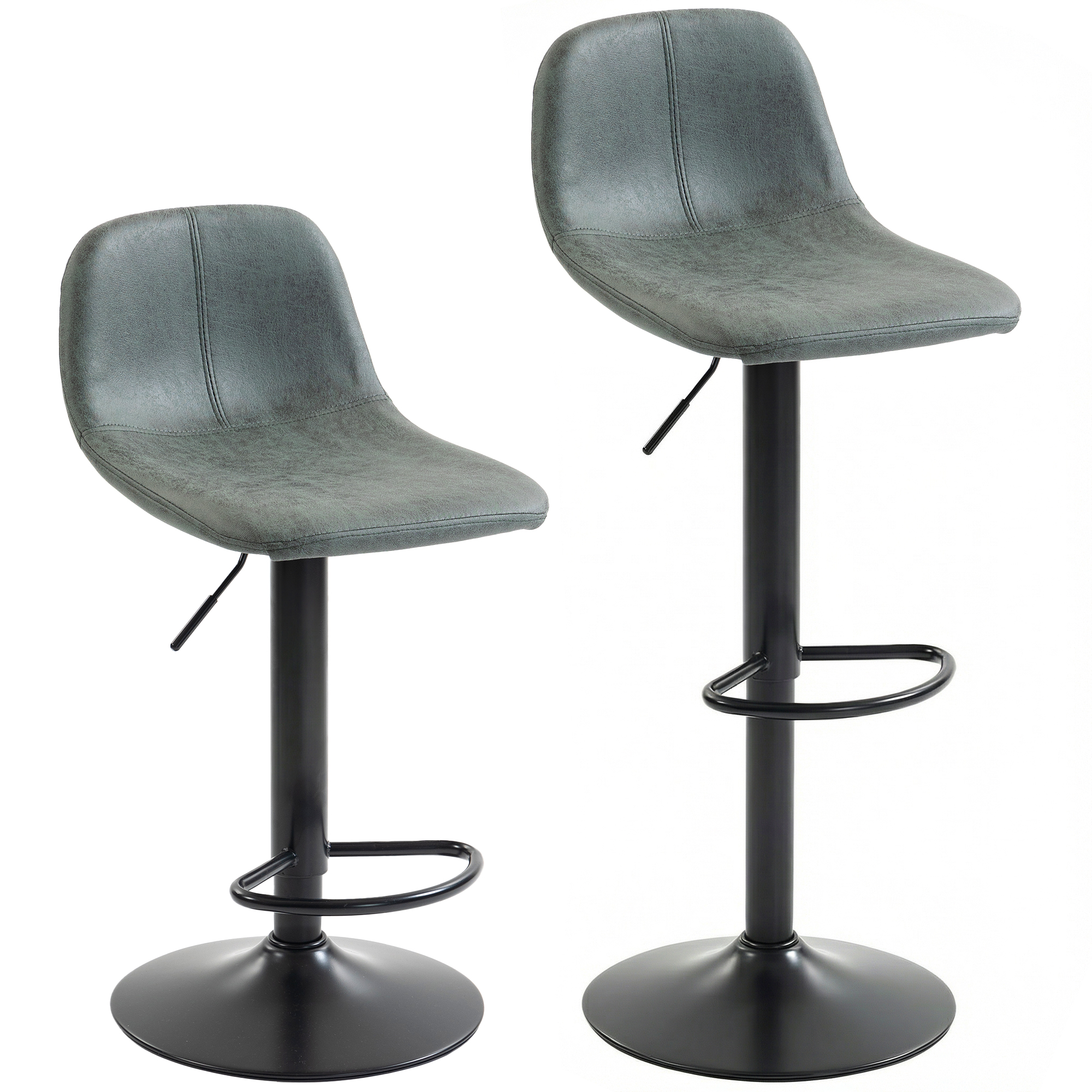 Harcour Green Steel Bar Stool Set of 2 - 37cm