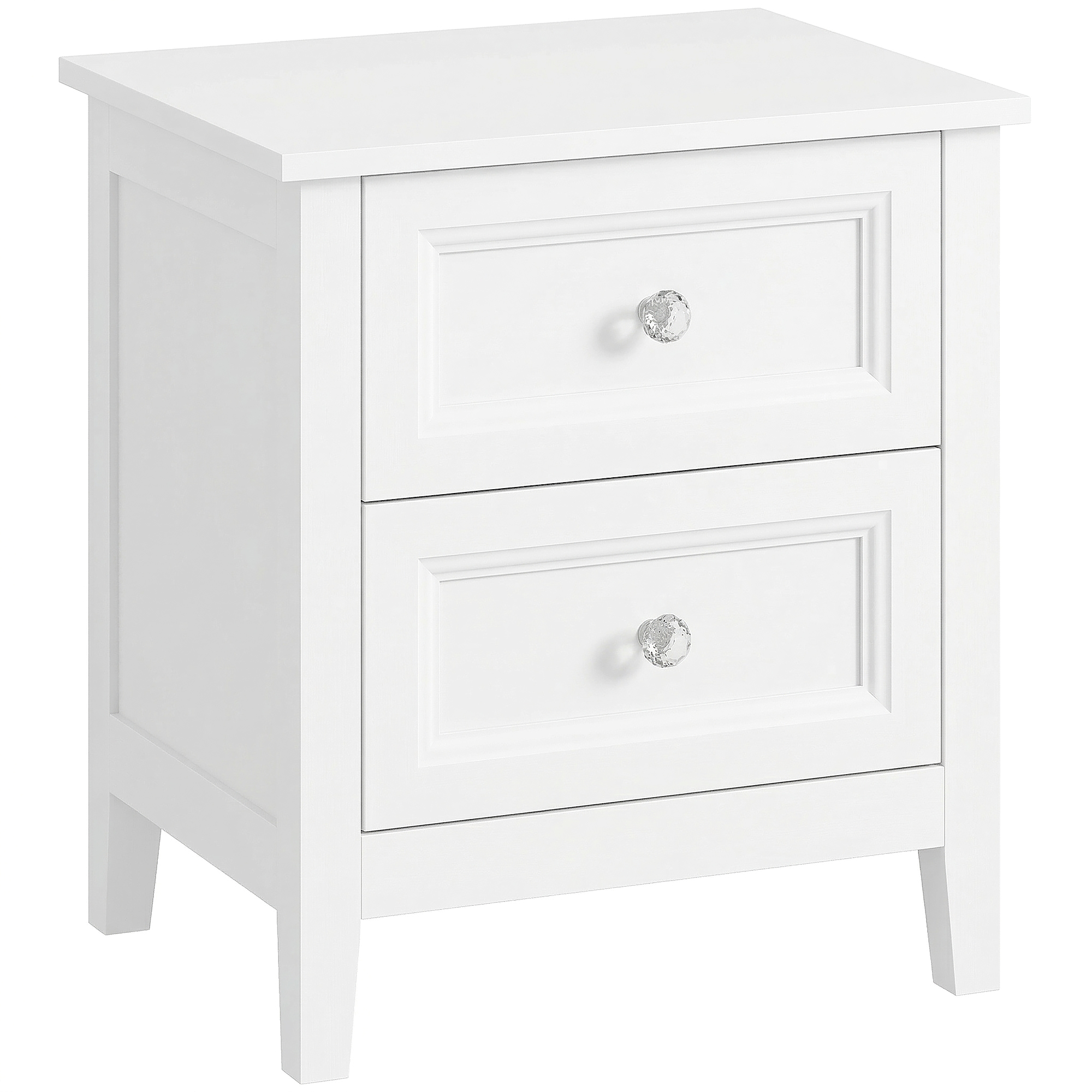 Jarona White Bedside Table - 45cm